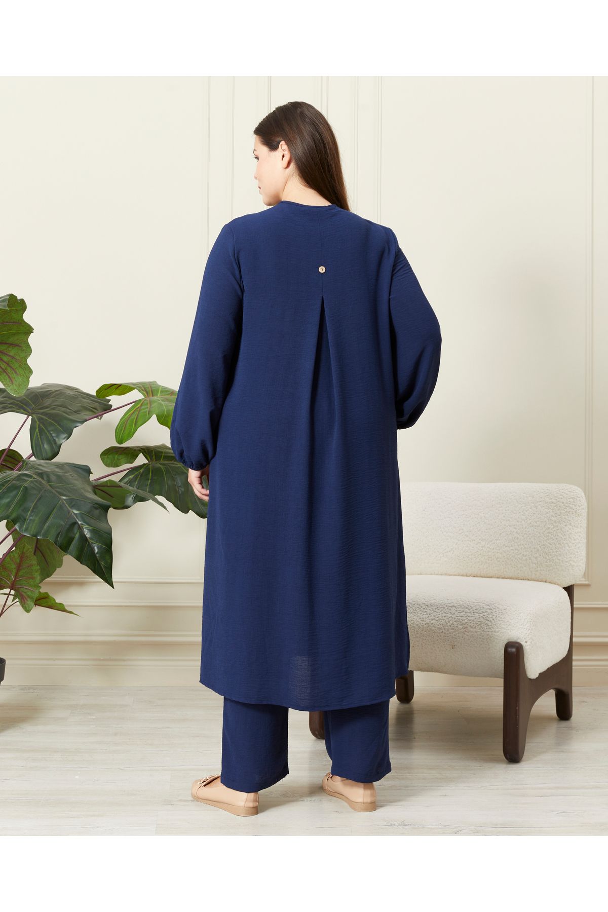 Ferace-Σετ 2 τεμαχίων λινό Plus Size Ayrobin - Γυναικείο 7