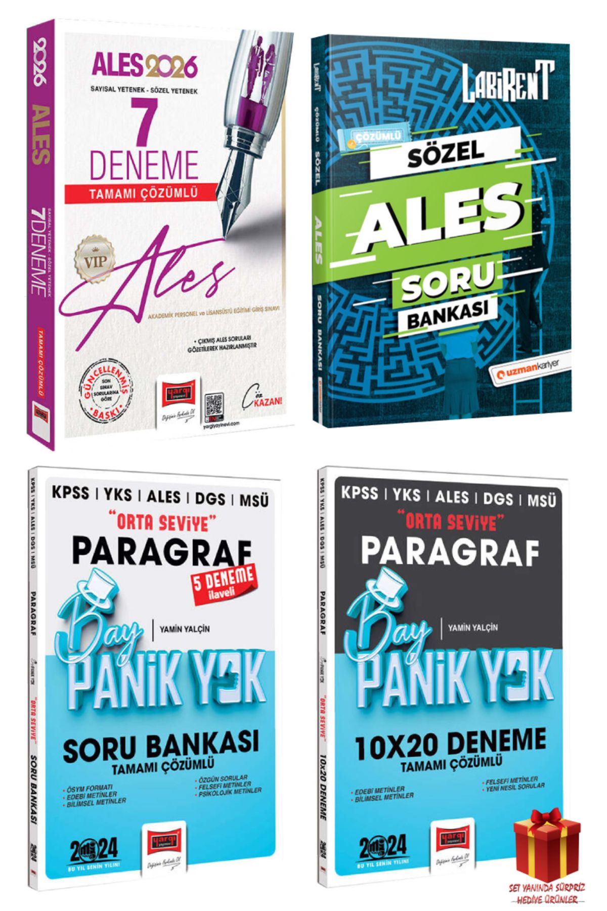 Yargı Yayınları 2026 Yargı Ales 7 Deneme+Ales Sözel Soru Bankası+Ales Paragraf Soru Bankası+Paragraf Deneme