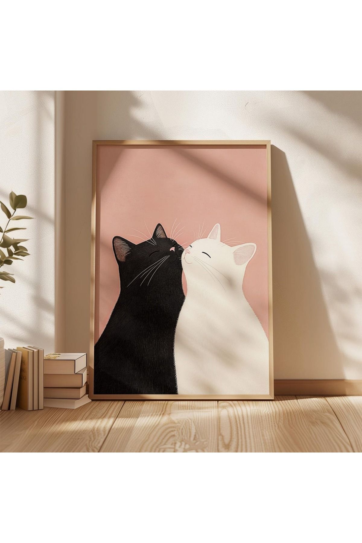 Dekorsiahome Tek Parça Ahşap Çerçeveli Oturma Odası Salon Mutfak Tablo TK0452