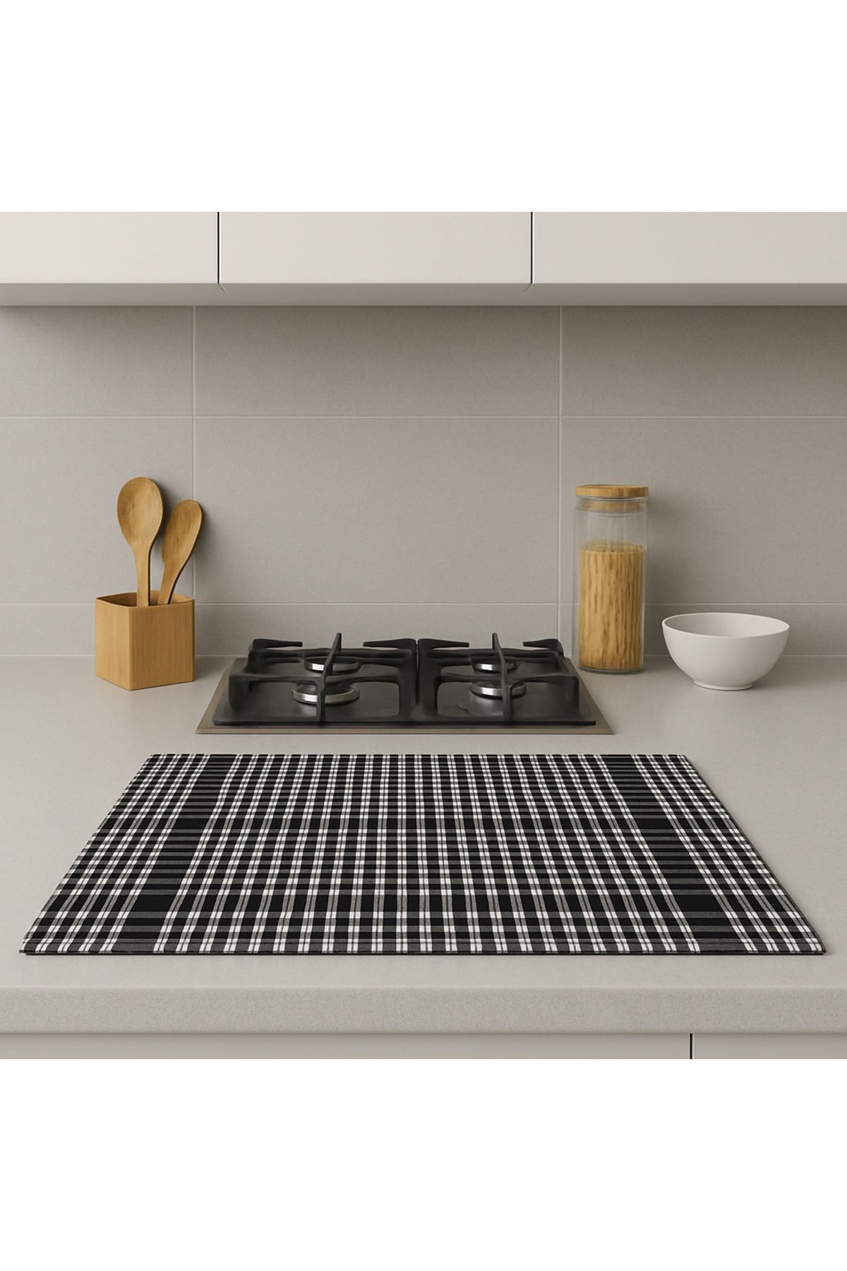 tml temalife Pöti Kareli 2 ADET Mutfak Kurulama Bezi 45x65 cm Kenarları Dikişlidir