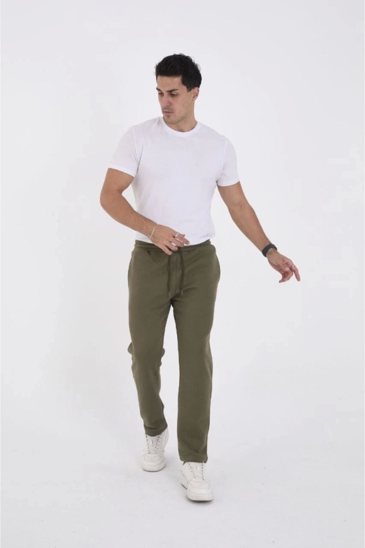 Silerra Unisex Üç İplik Basic Eşofman Pantolon - Haki