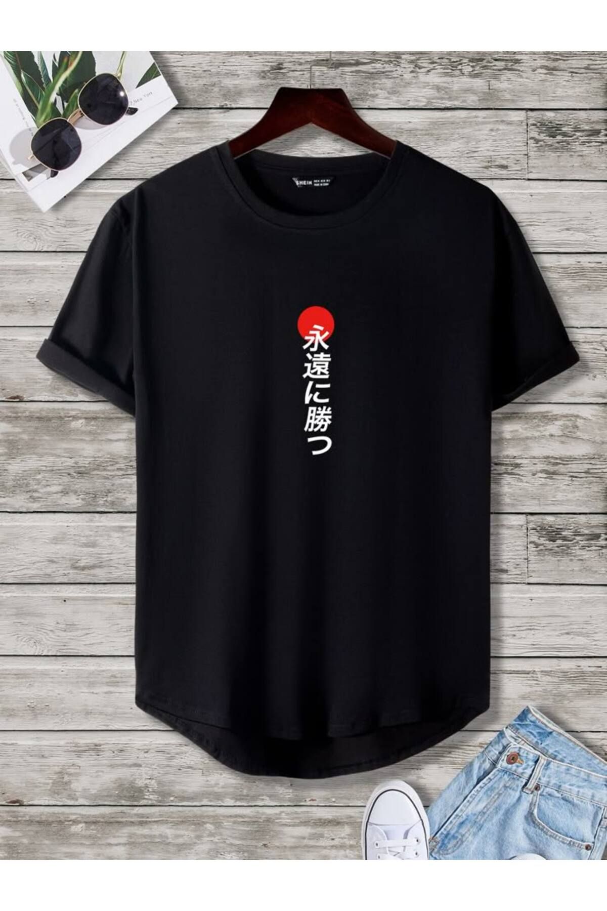 FAVORİST Oval Etek Pamuklu Yazlık Unisex Tshirt Karışık Baskılı