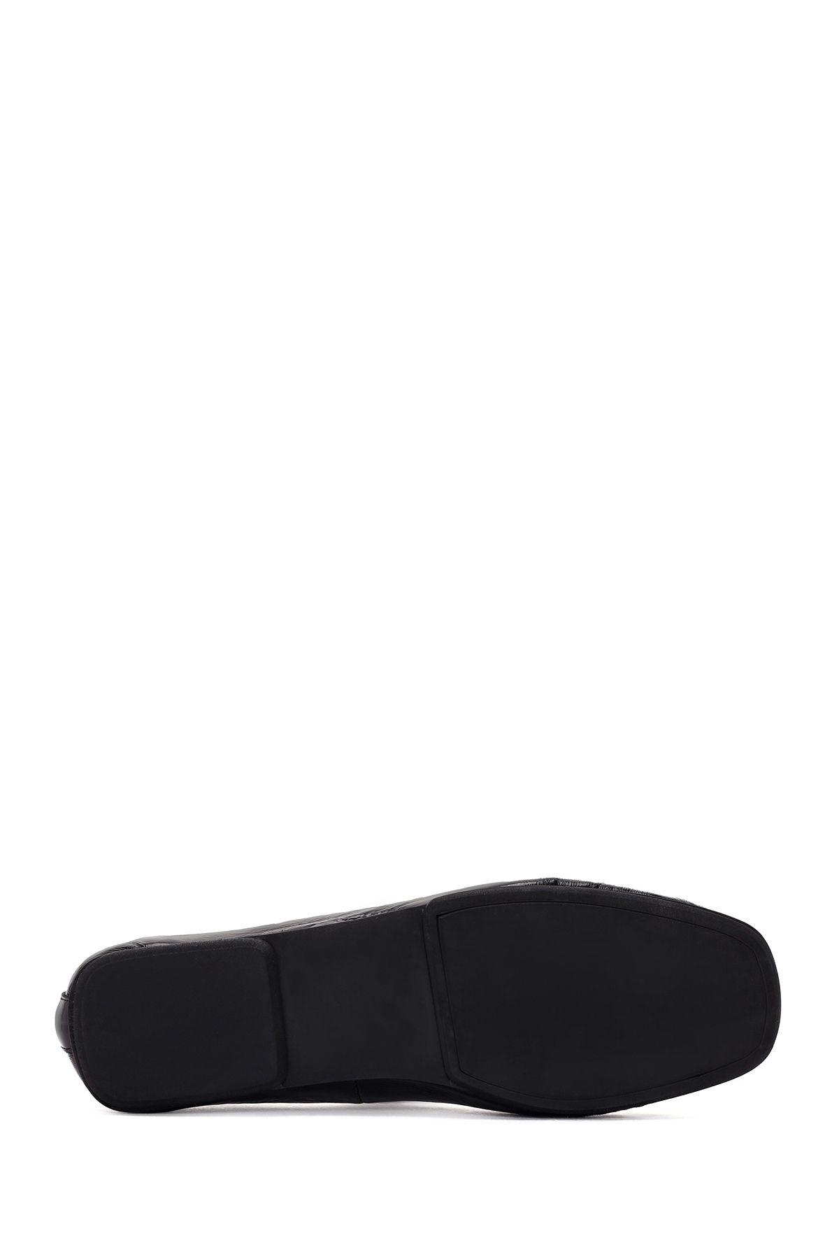 بابیت مشکی زنانه گروه سیاه و سفید Leater Flat Derimod