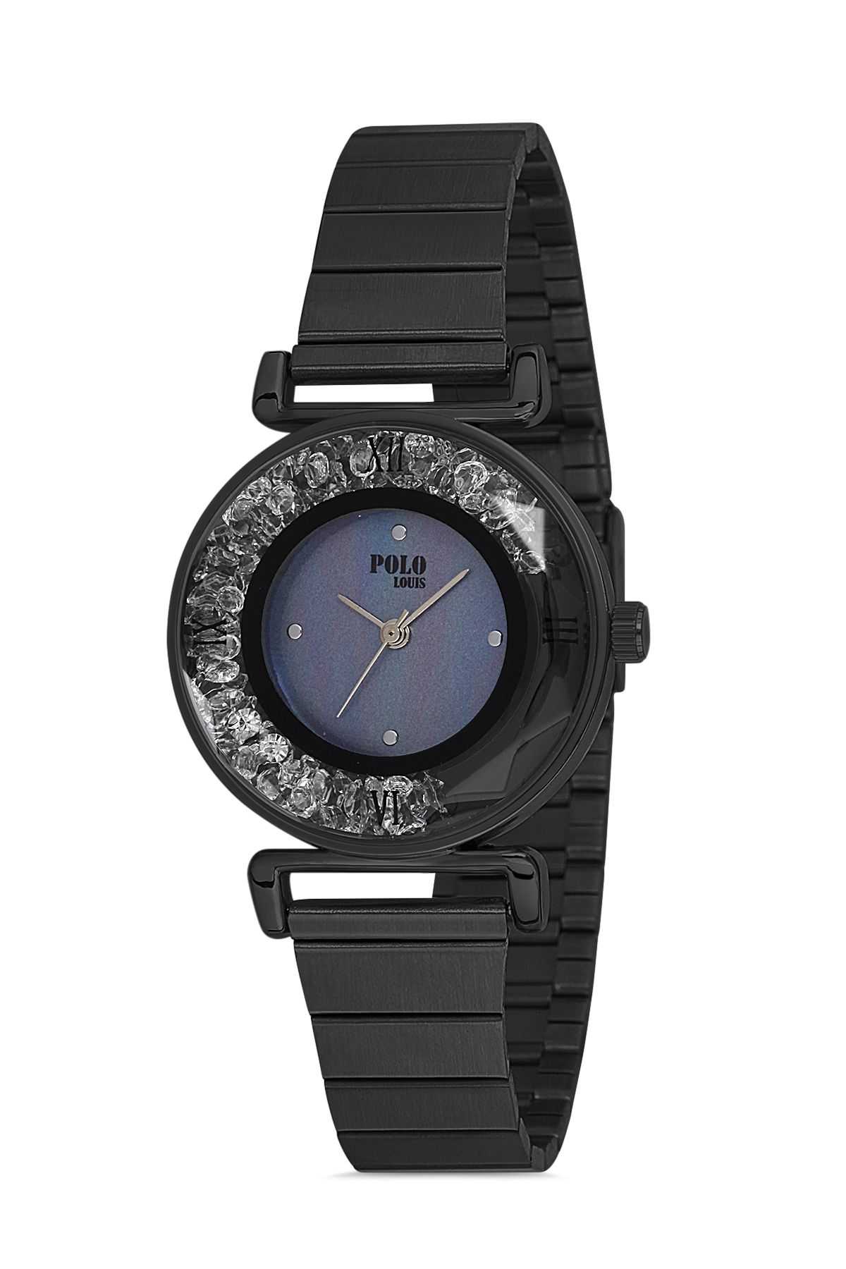 Polo Louis 2276 Kadın Siyah Metal Kol Saati