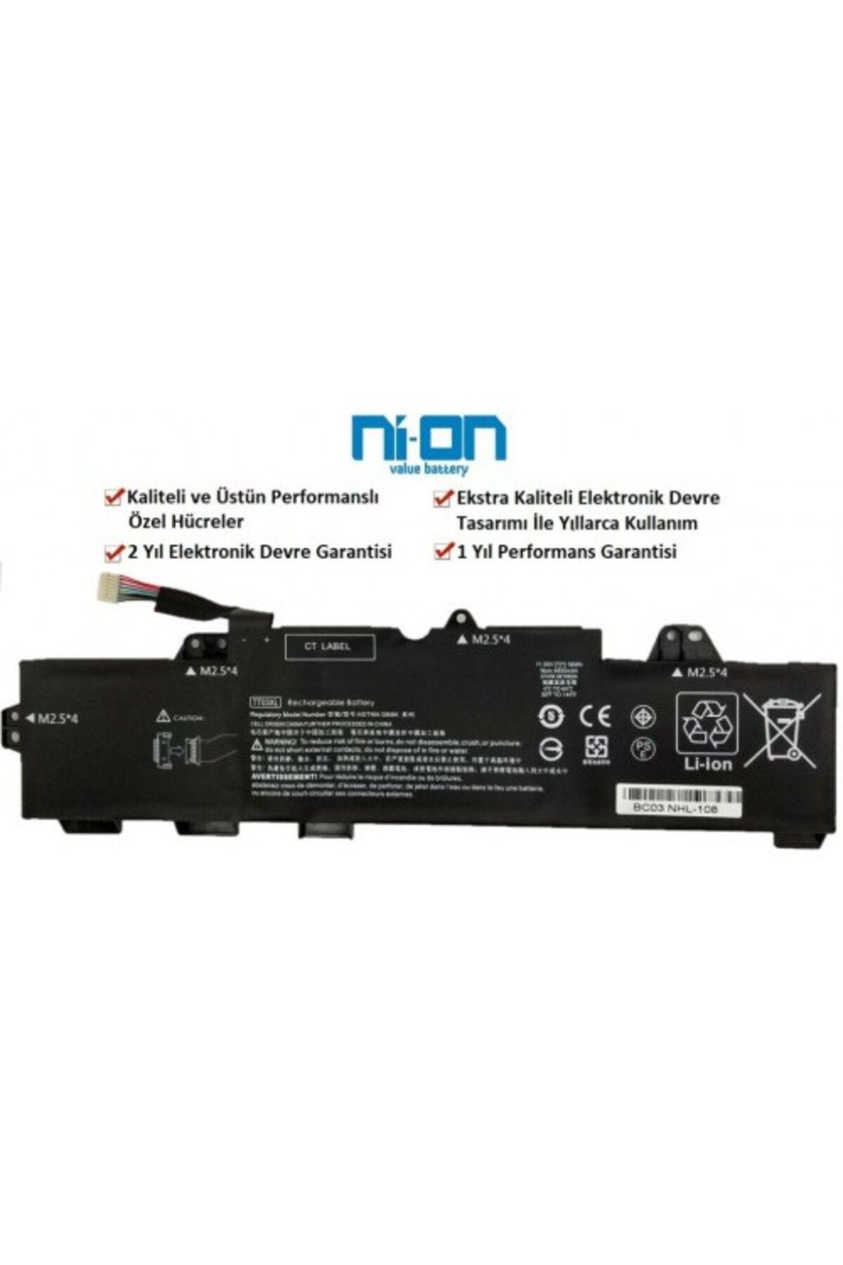 NION Hp 6XD81EA 6XE19EA uyumlu Notebook Batarya - Pil