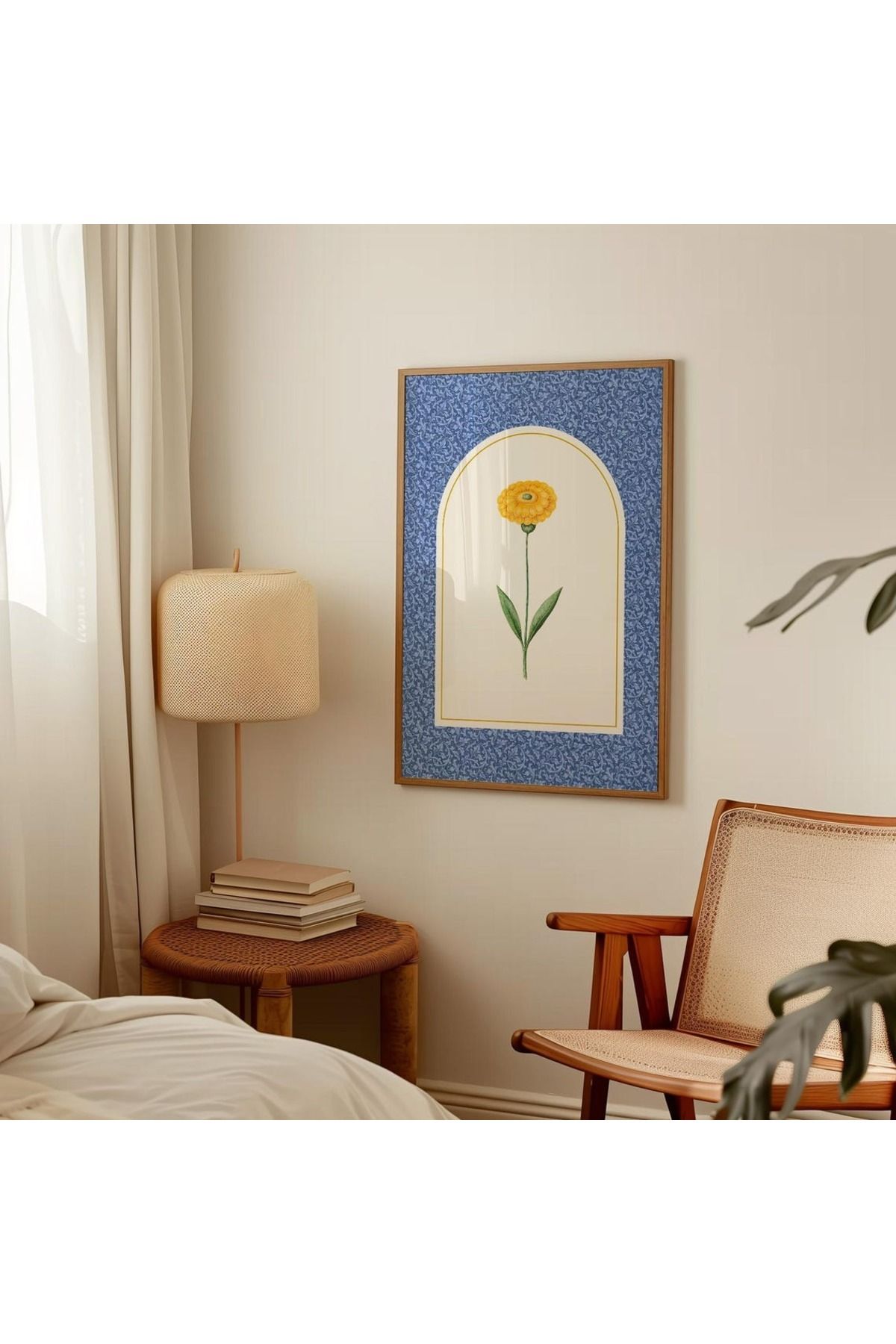 Dekorsiahome Tek Parça Ahşap Çerçeveli Oturma Odası Salon Mutfak Tablo TK0497