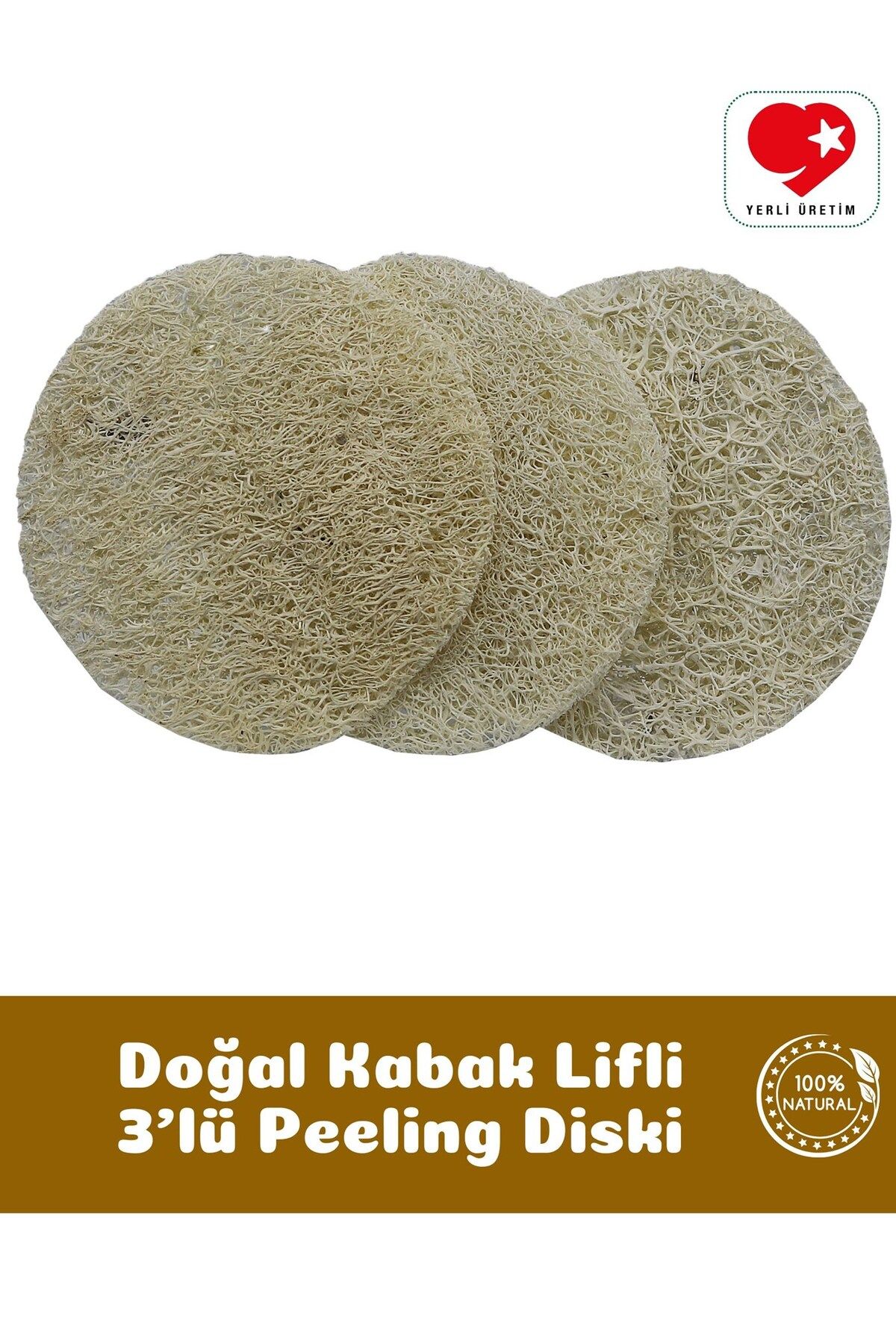 bialife Doğal Kabak Lifli Peeling Diski 3'lü Paket- Bialife