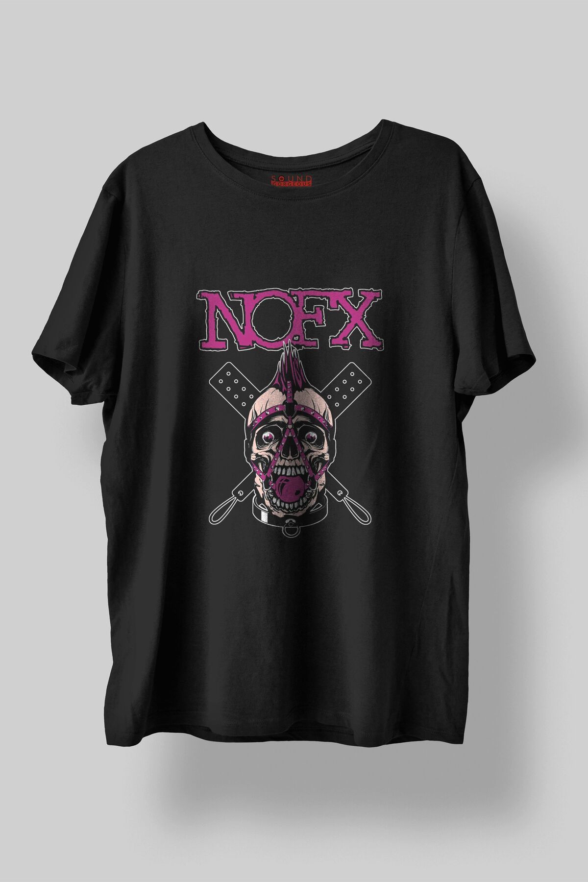 Sound Gorgeous NOFX Müzik Tasarımlı Baskılı Regular Fit Unisex Siyah T-Shirt %100 Pamuk Rahat Kalıp Tişört No:0245