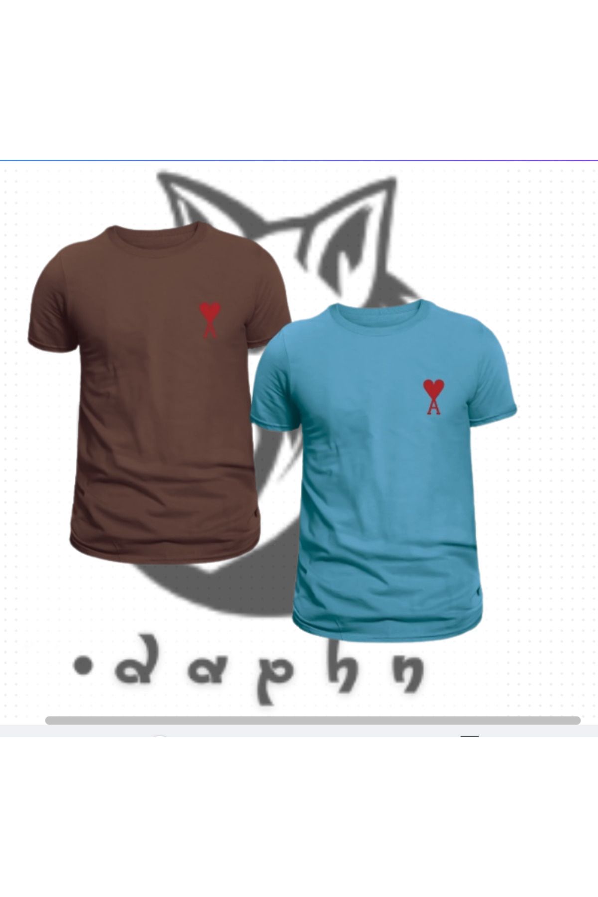 TEXTURA Yeni Sezon UNİSEX AMI PARİS BASKILI NEW Oversize T-Shirt İkili (2'li) Set