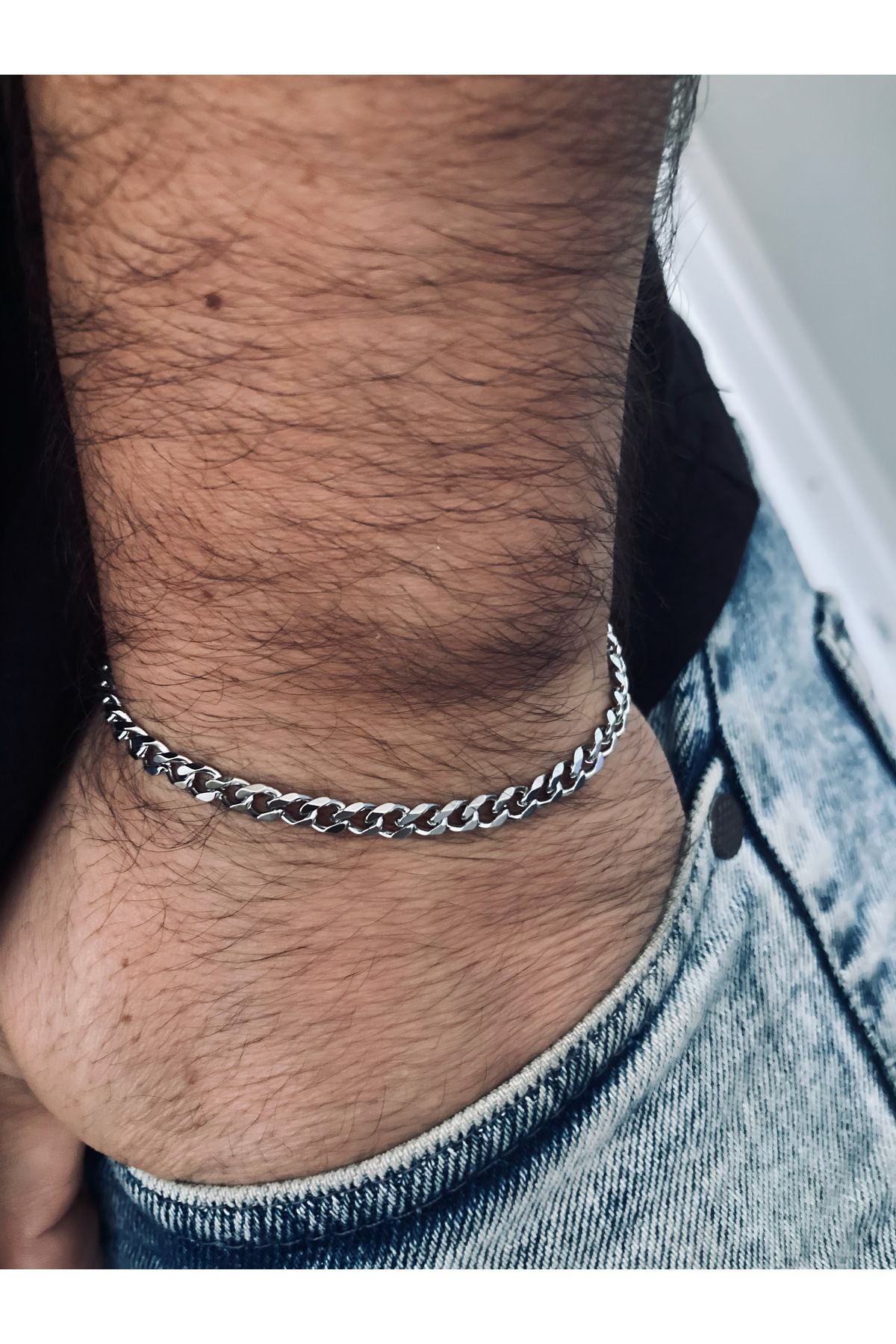 ruvelu Kararmaz Çelik Unisex Halka Model Bileklik – Gümüş Renk