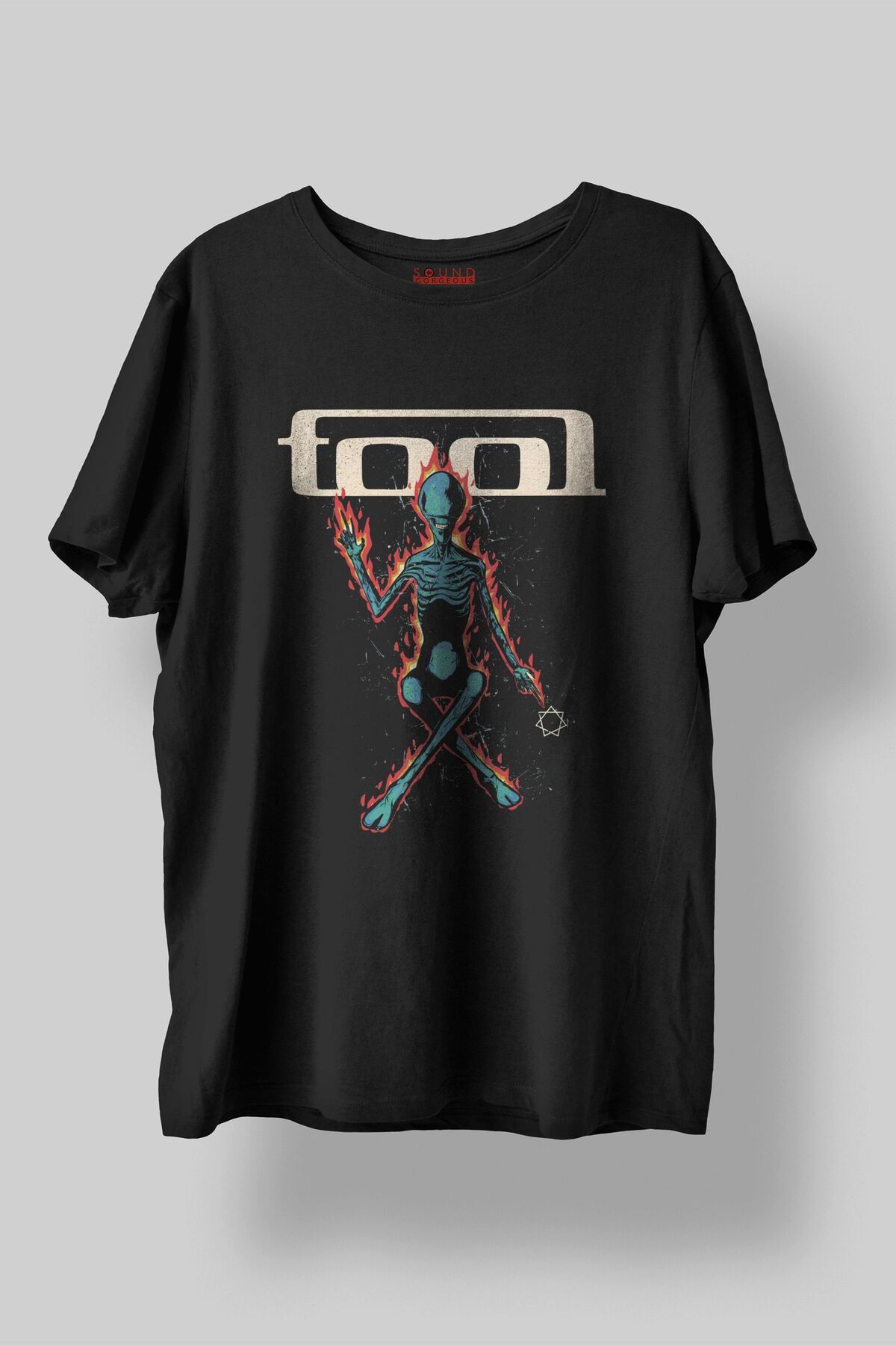 Sound Gorgeous Tool Müzik Tasarımlı Baskılı Regular Fit Unisex Siyah T-Shirt %100 Pamuk Rahat Kalıp Tişört No:0396
