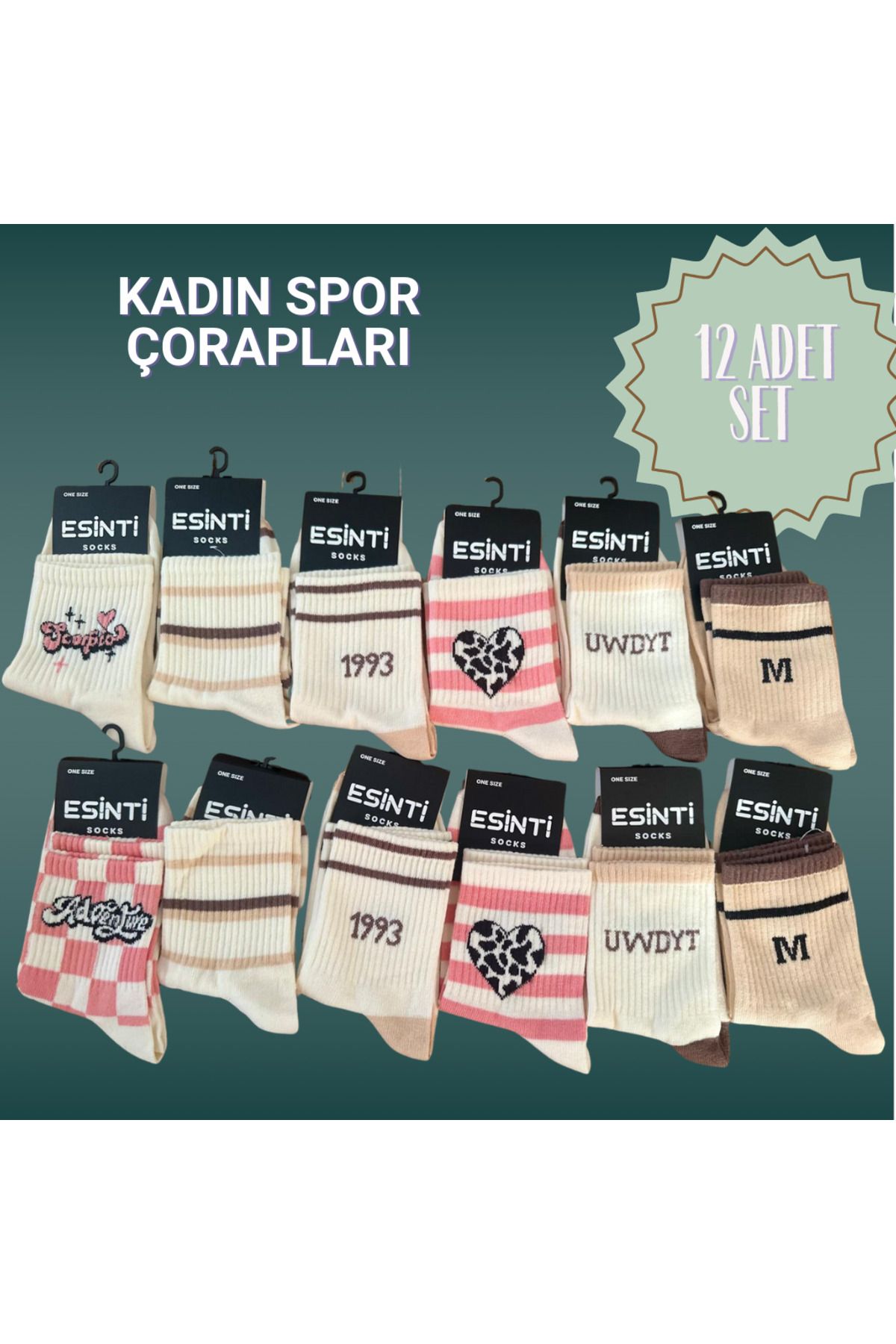 Prime RENKLİ SPOR CORABI KADIN