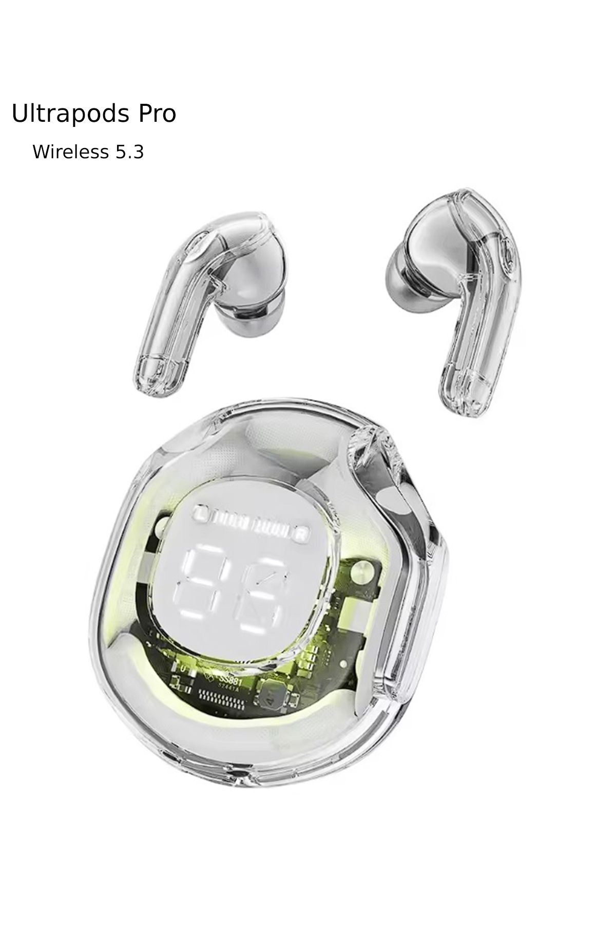 Şazel Tasarım Yeni Nesil Ultrapods Pro 8D Stereo Bluetooth Kulaklık-Powerbankli IOS-Android Uyumlu Gaming Kulaklık