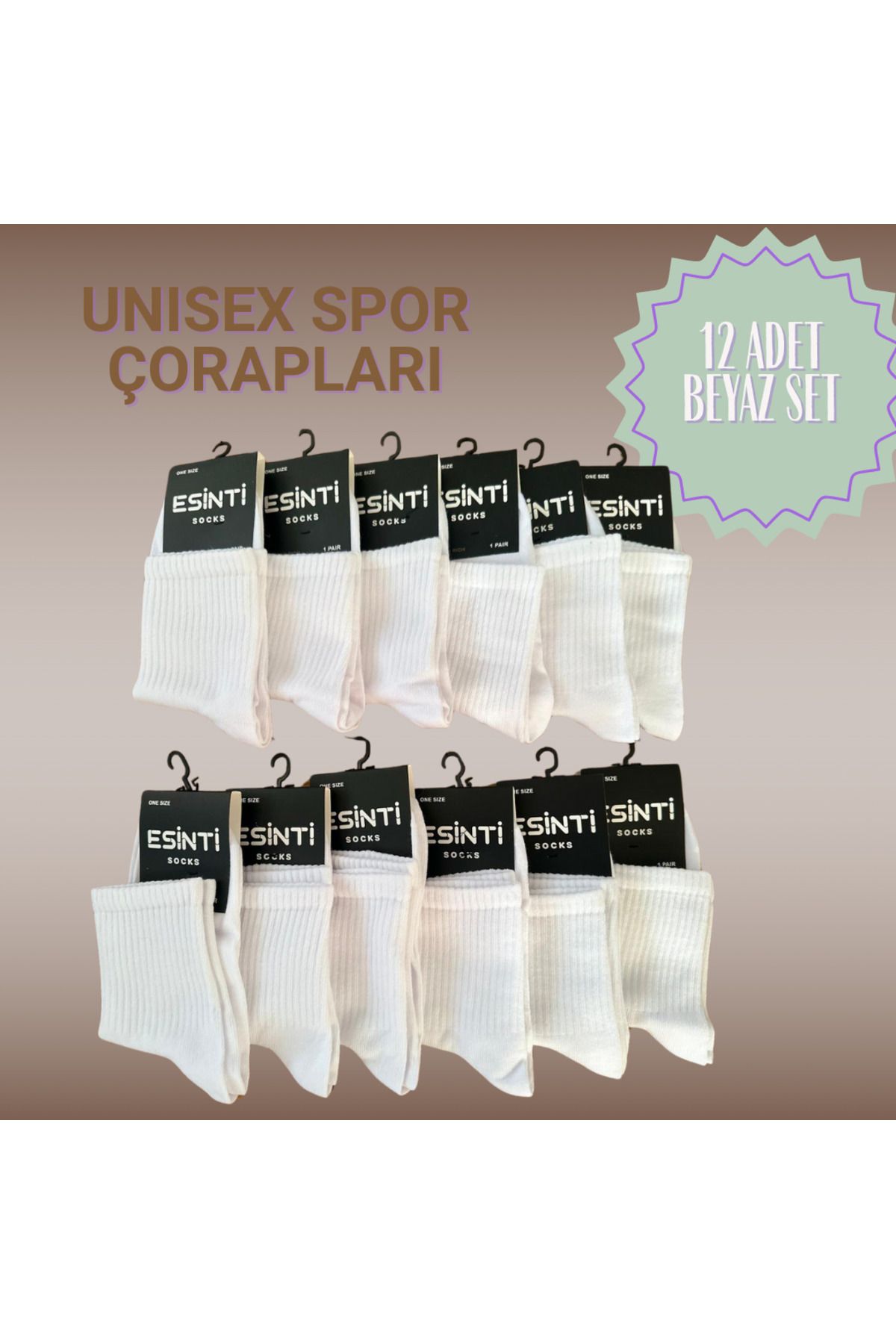 Prime BEYAZ SPOR CORABI UNISEX