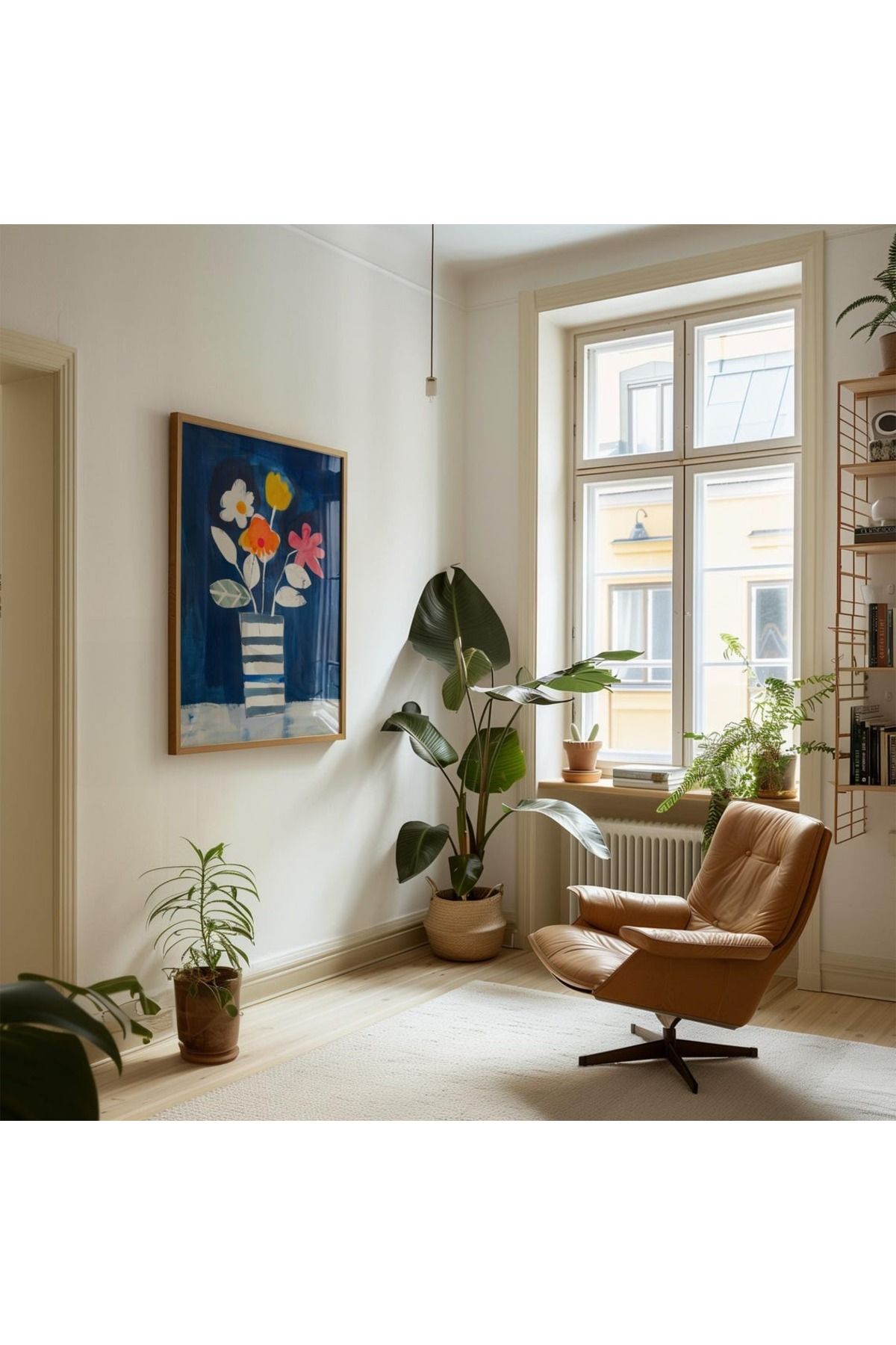 Dekorsiahome Tek Parça Ahşap Çerçeveli Oturma Odası Salon Mutfak Tablo TK0559