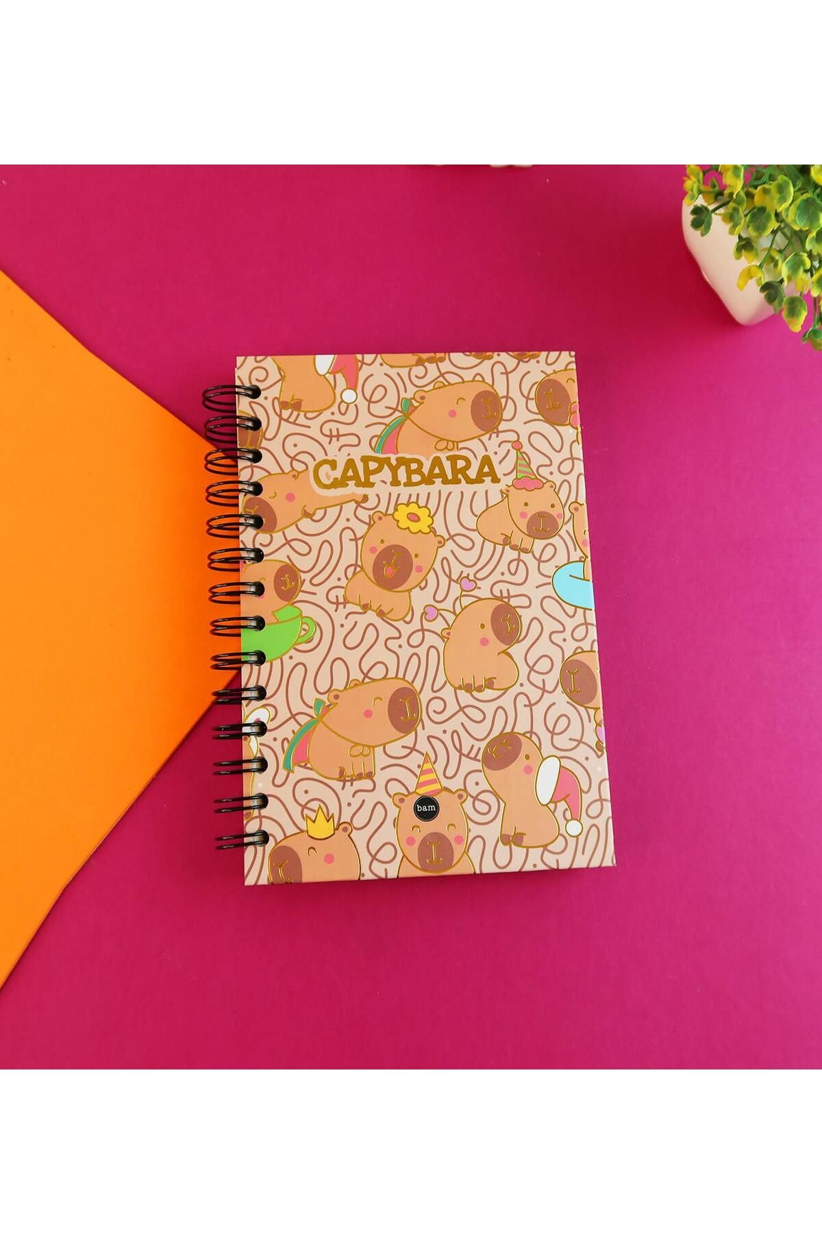 Gift Moda Özel Tasarım Spiralli 15*21 cm Dot Defter, Eskiz Defteri, Doodle Book - 2 SAYFA STICKER HEDİYELİ