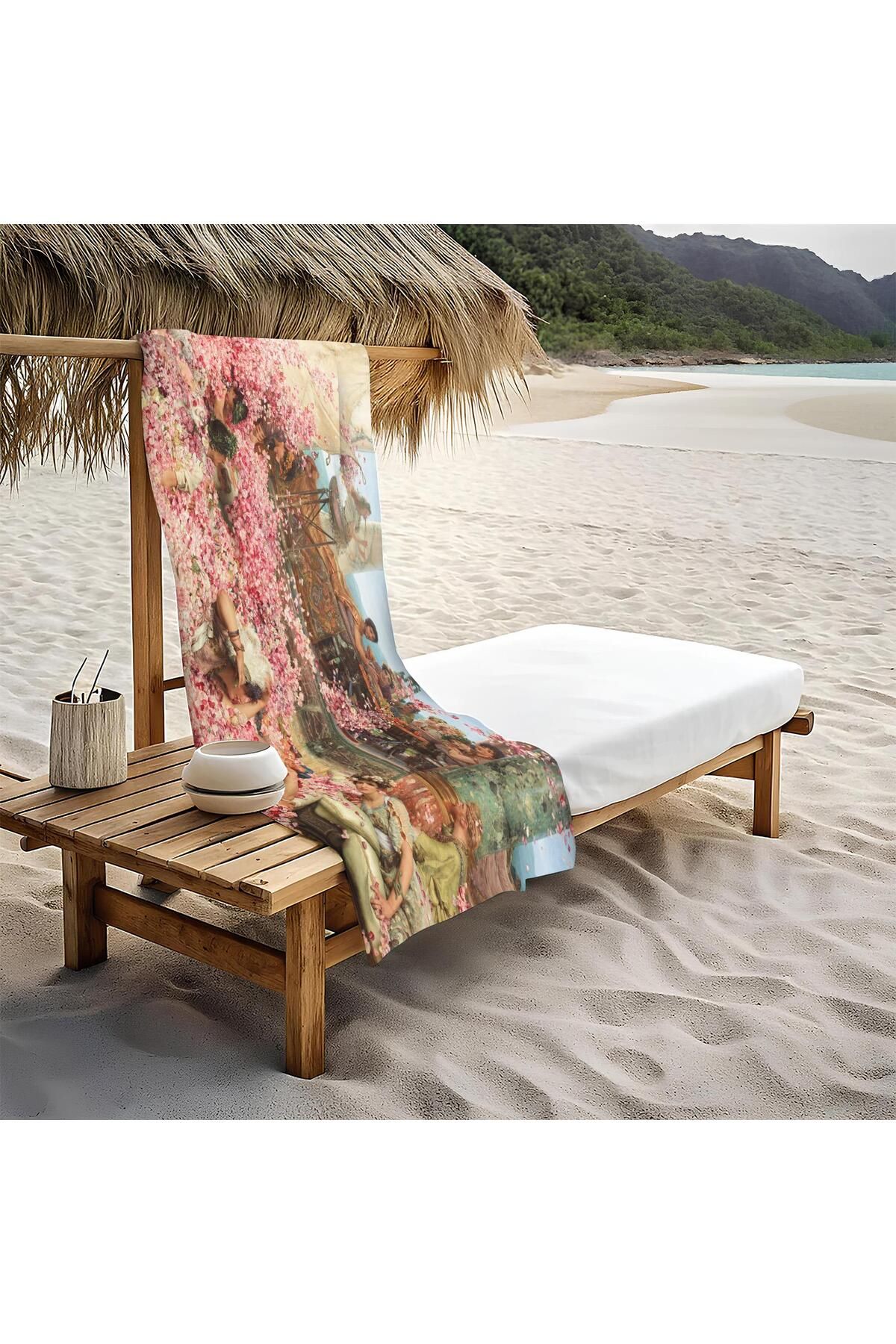 Doruklar Home Collection Dekoratif Modern Desenli Plaj Deniz Havlusu Peştamal 80x160 CM PİKA13