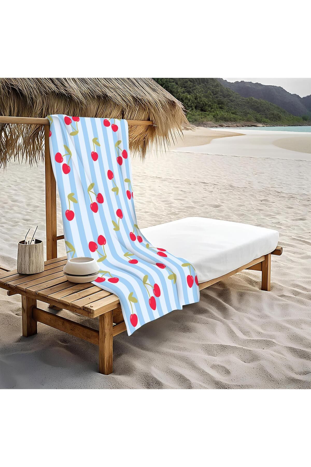 Doruklar Home Collection Dekoratif Modern Desenli Plaj Deniz Havlusu Peştamal 80x160 CM PİKA18