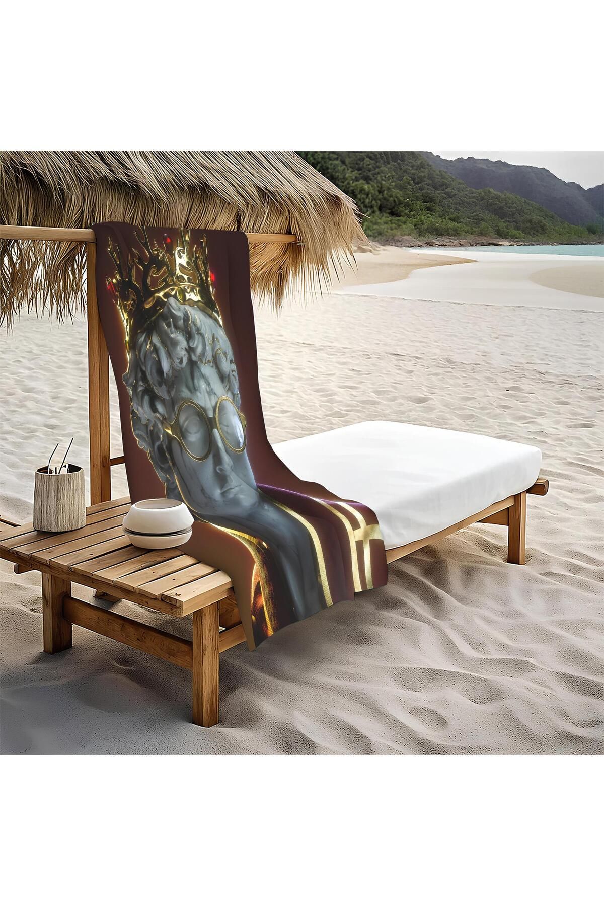 Doruklar Home Collection Dekoratif Modern Desenli Plaj Deniz Havlusu Peştamal 80x160 CM PİKA08