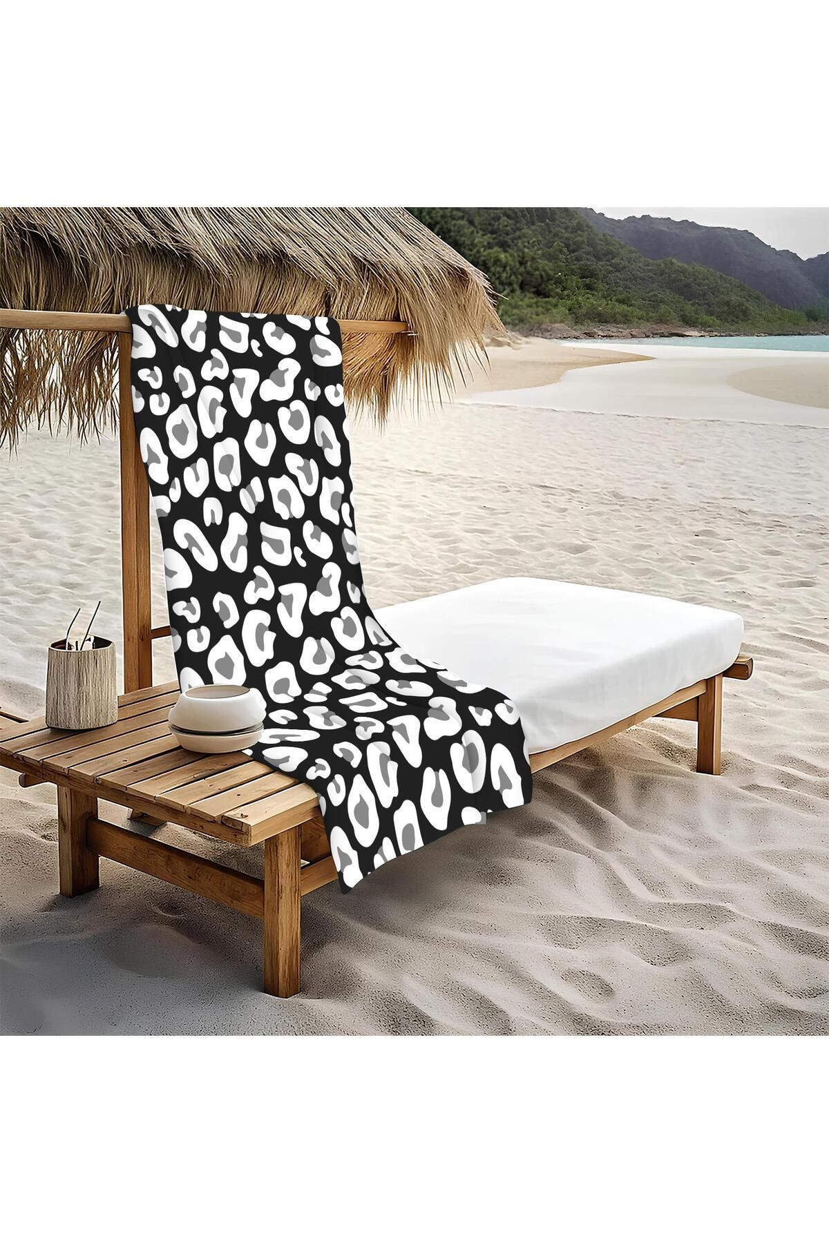 Doruklar Home Collection Dekoratif Modern Desenli Plaj Deniz Havlusu Peştamal 80x160 CM PİKA26