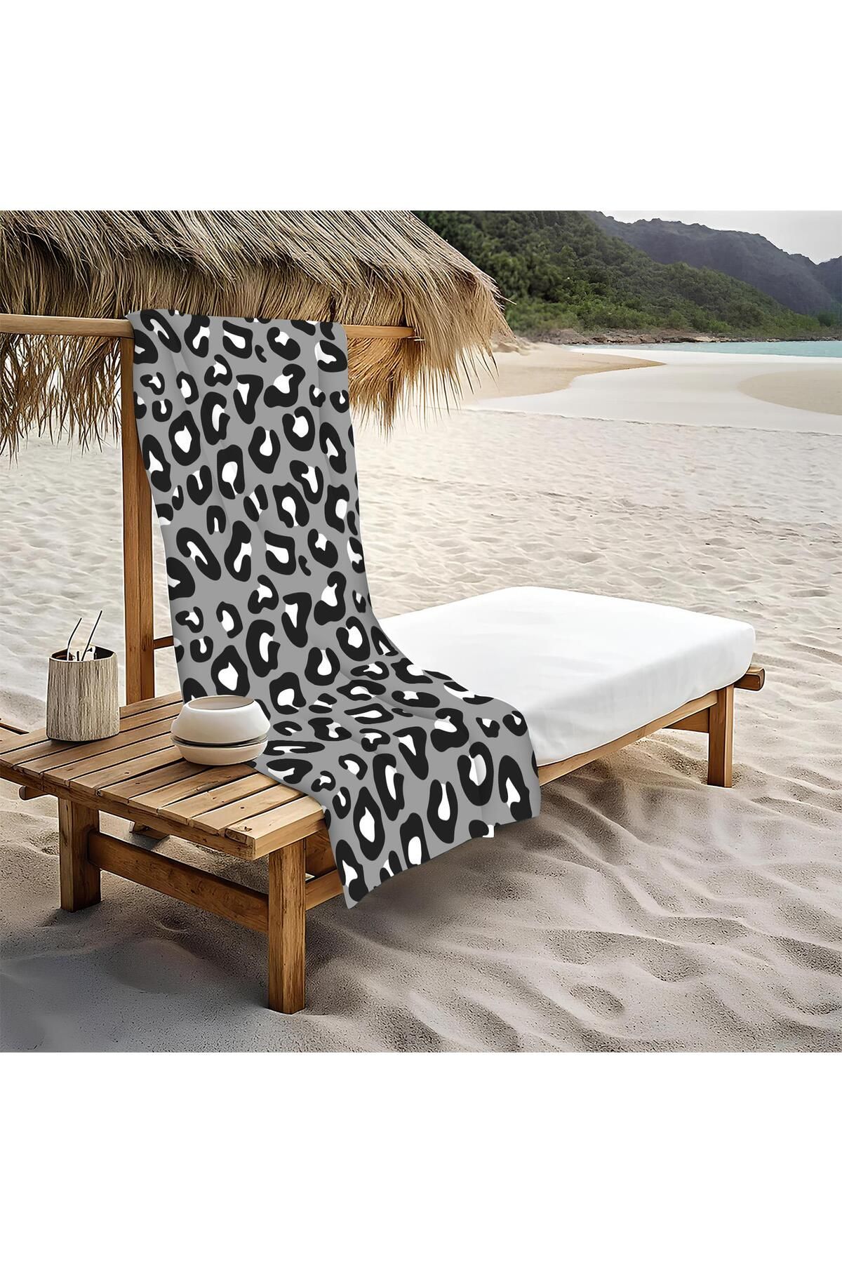 Doruklar Home Collection Dekoratif Modern Desenli Plaj Deniz Havlusu Peştamal 80x160 CM PİKA28