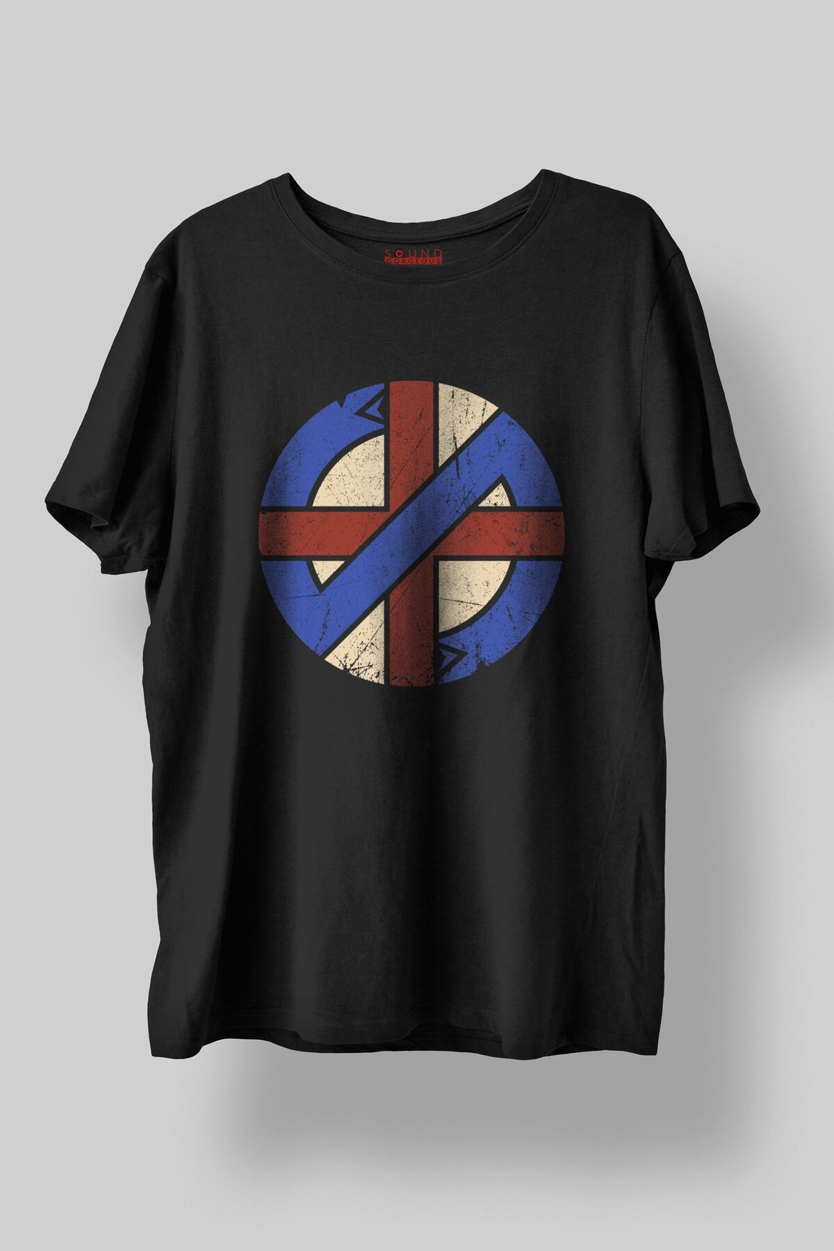Sound Gorgeous Crass Müzik Tasarımlı Baskılı Regular Fit Unisex Siyah T-Shirt %100 Pamuk Rahat Kalıp Tişört No:0109