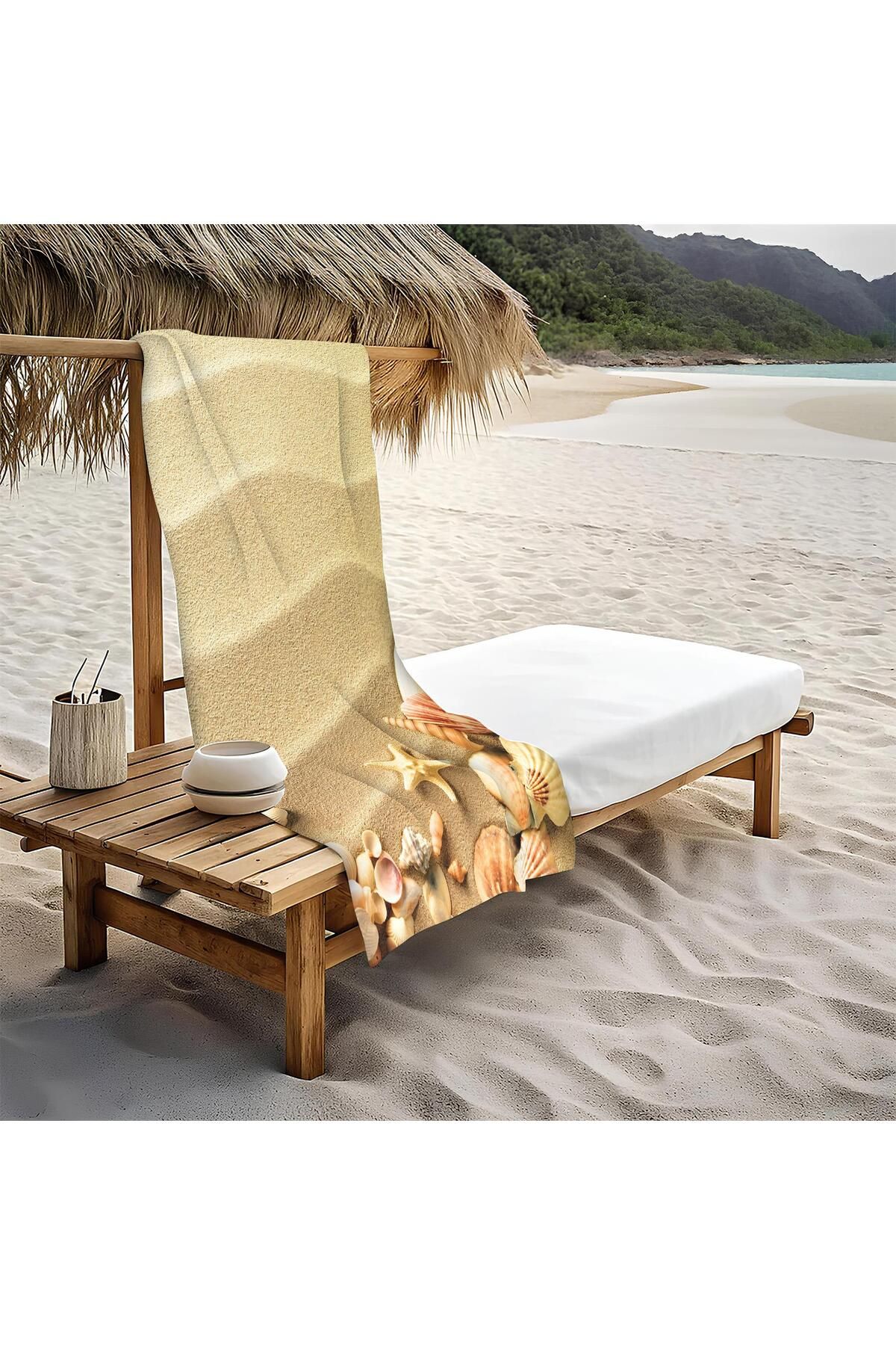 Doruklar Home Collection Dekoratif Modern Desenli Plaj Deniz Havlusu Peştamal 80x160 CM PİKA19