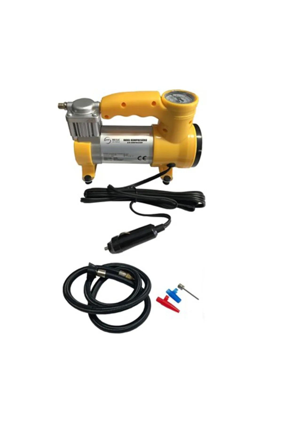 nublado Metal Hava Kompresörü 150 Psı 12V Araç Tipi Çakmaklık Araba Bisiklet Teker Lastik Şambrel Top Şişirm