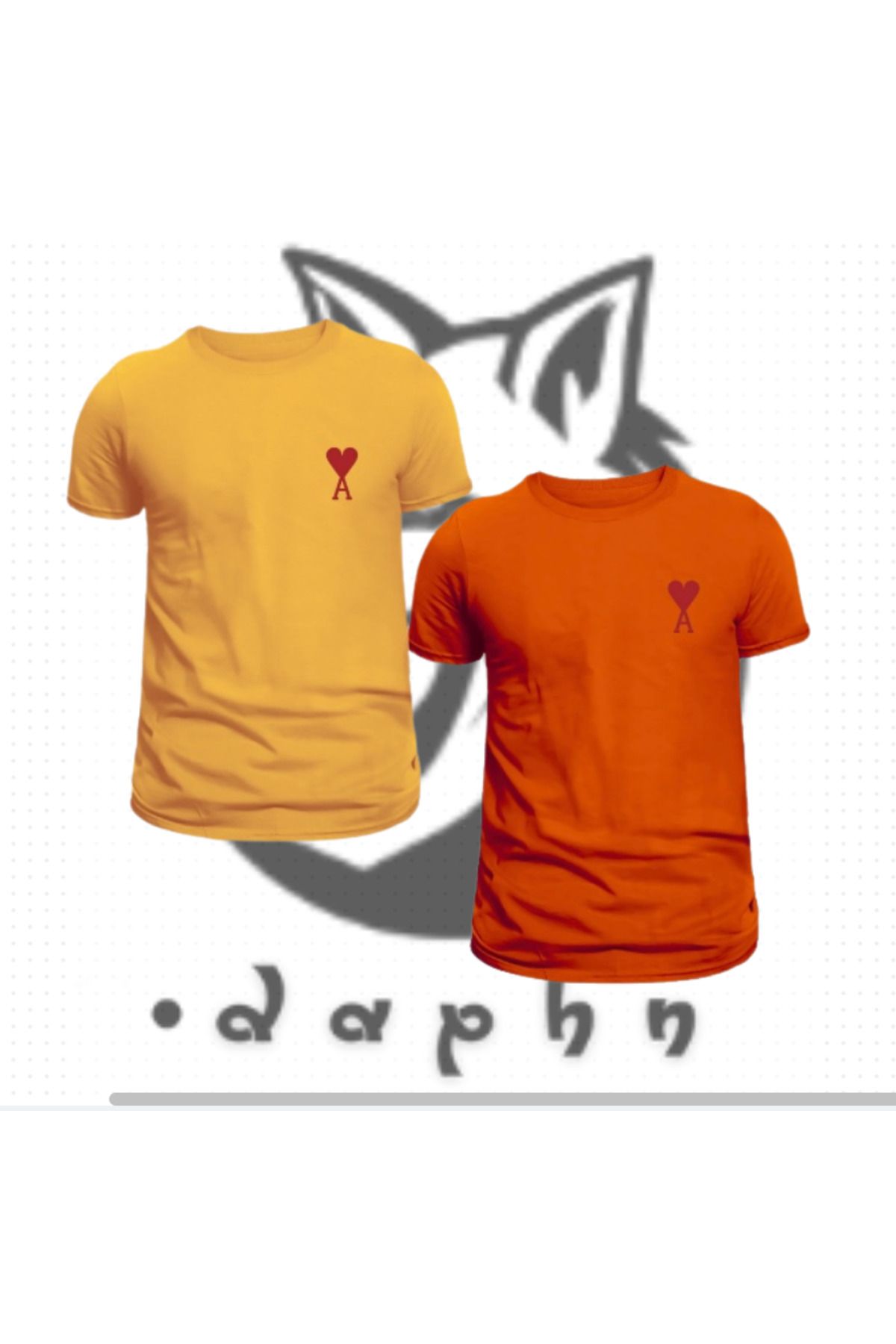 TEXTURA Yeni Sezon UNİSEX AMI PARİS BASKILI NEW Oversize T-Shirt İkili (2'li) Set