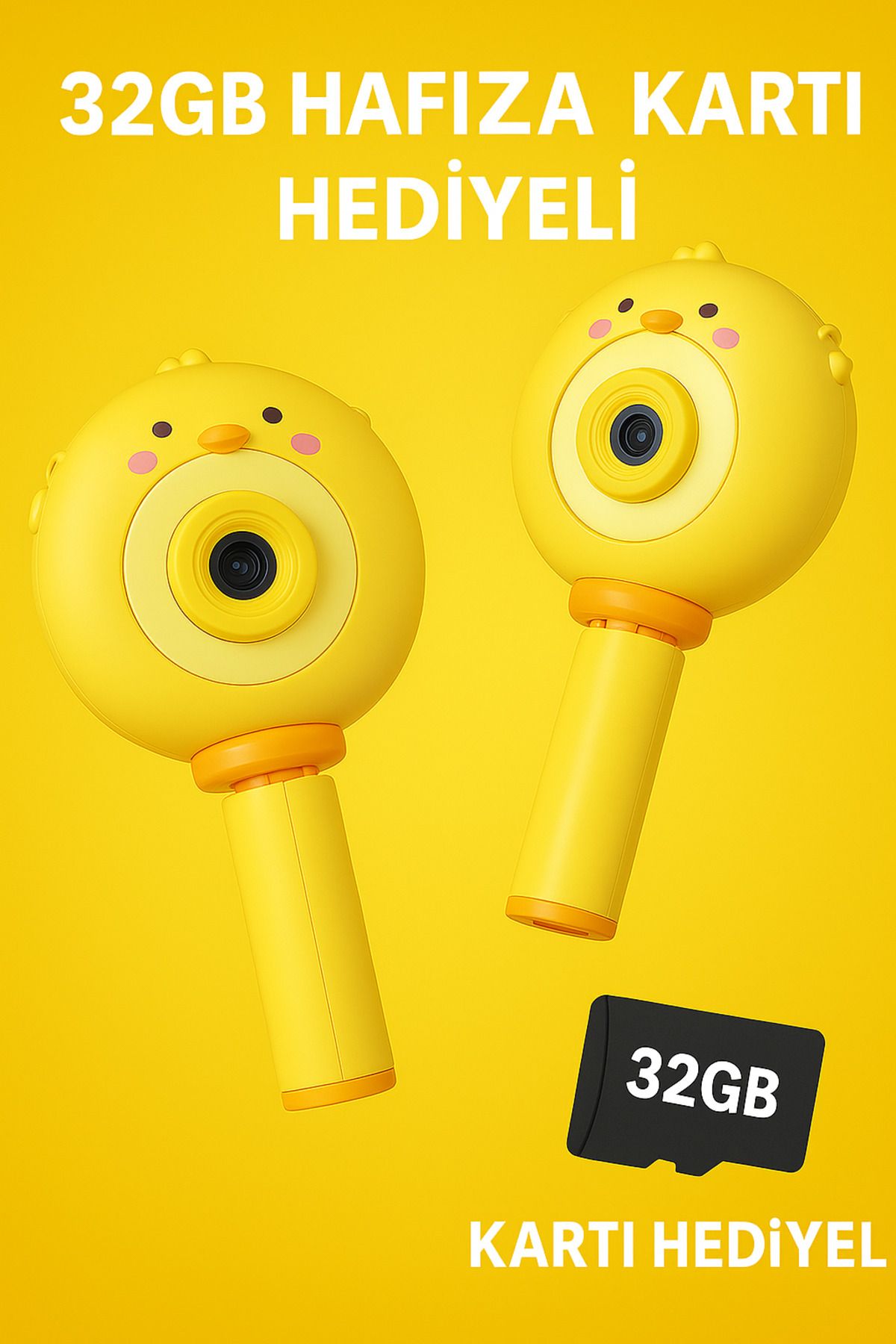 Ahanda Buldum AhandaBuldum 1080p Dijital Video Kayıt Fotoğraf Çocuk Kamerası+ 32 GB Hafıza Kartı Hediyeli