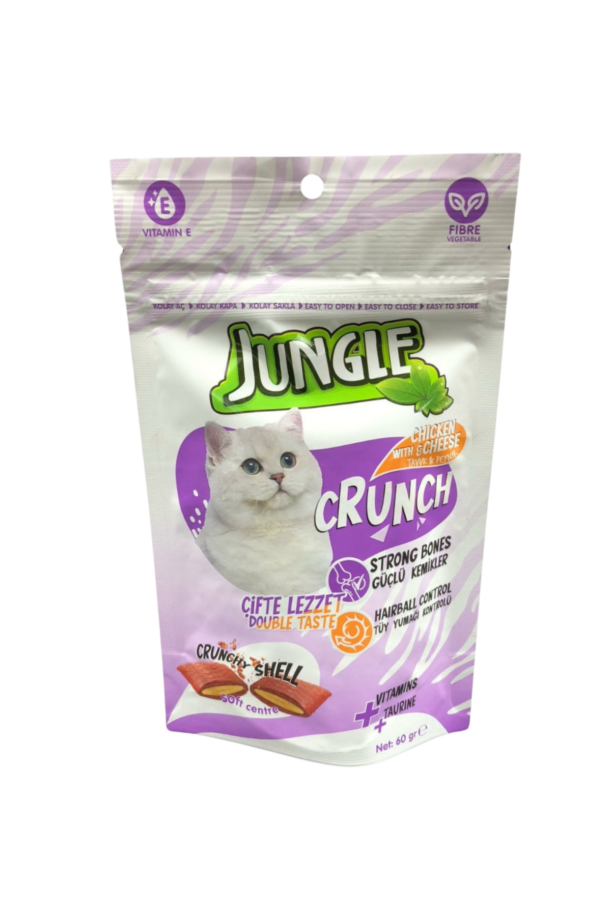 JUNGLE CRUNCH TAVUK&PEYNİR GÜÇLÜ KEMİKLER 60GR