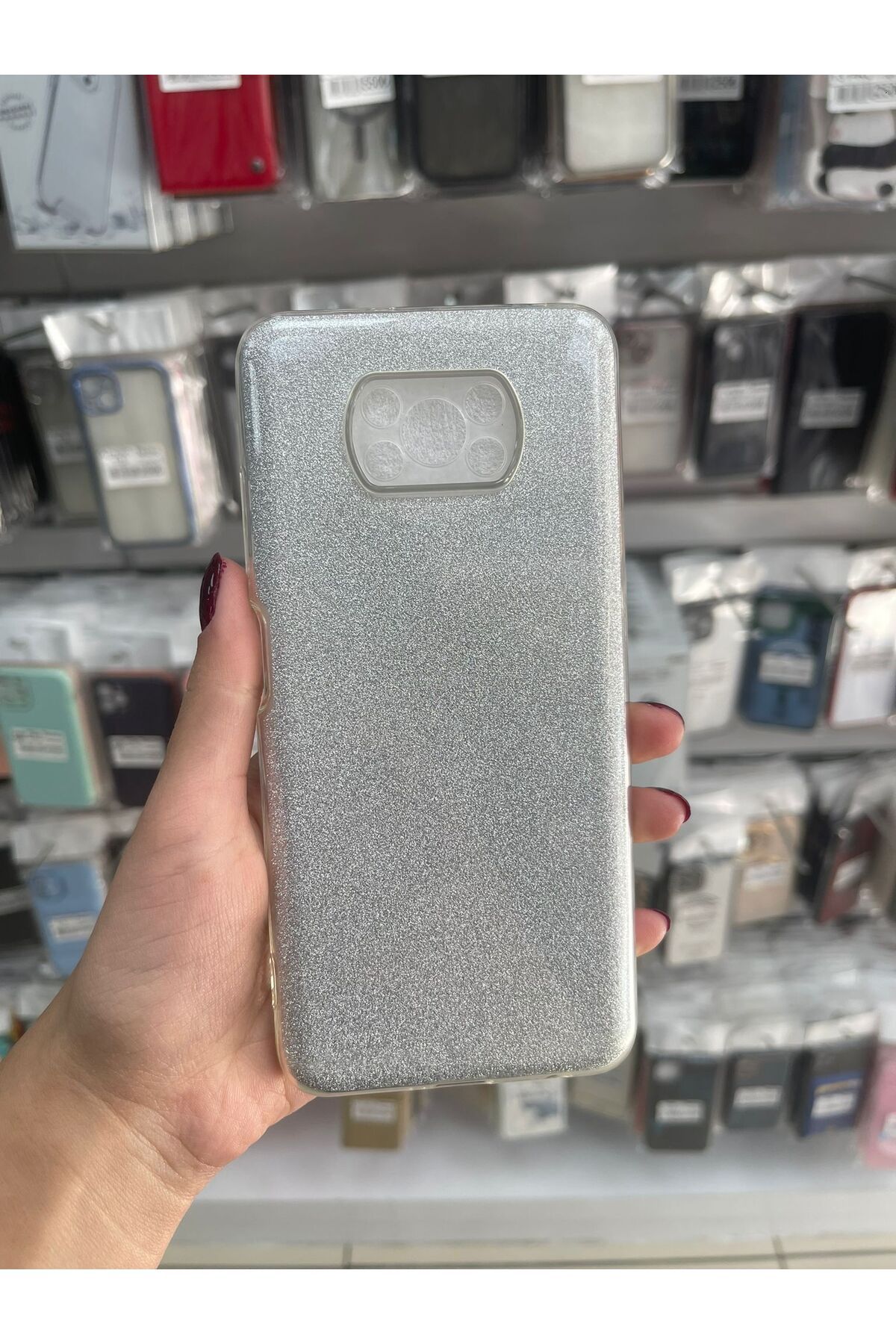 TECNOTREND xiaomi poco x3/x3 kılıf sparkle shiny simli kılıf