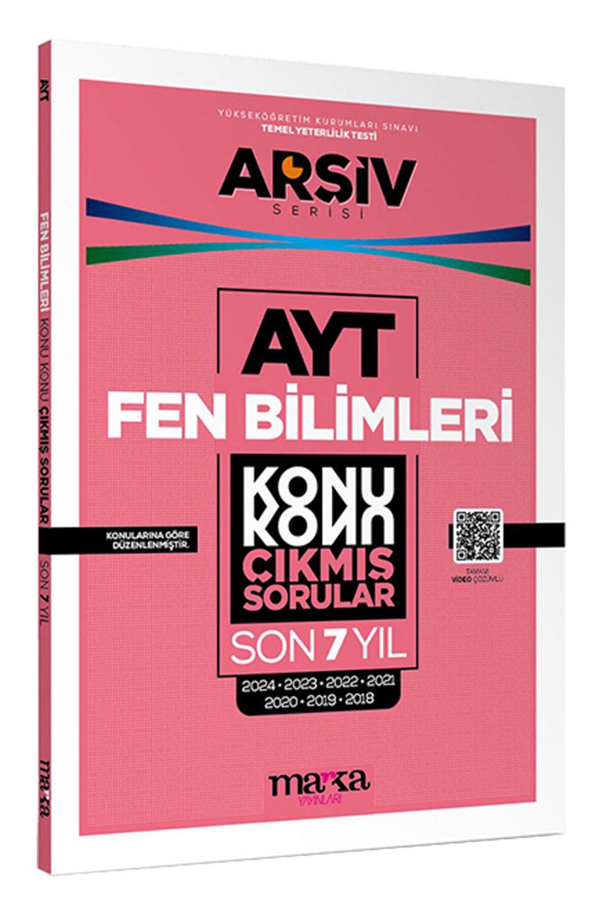 Marka Yayınları AYT Fen Bilimleri Fizik Kimya Biyoloji Son 7 YIL Konu Konu Çıkmış Sorular Çözümlü Marka Yayınları