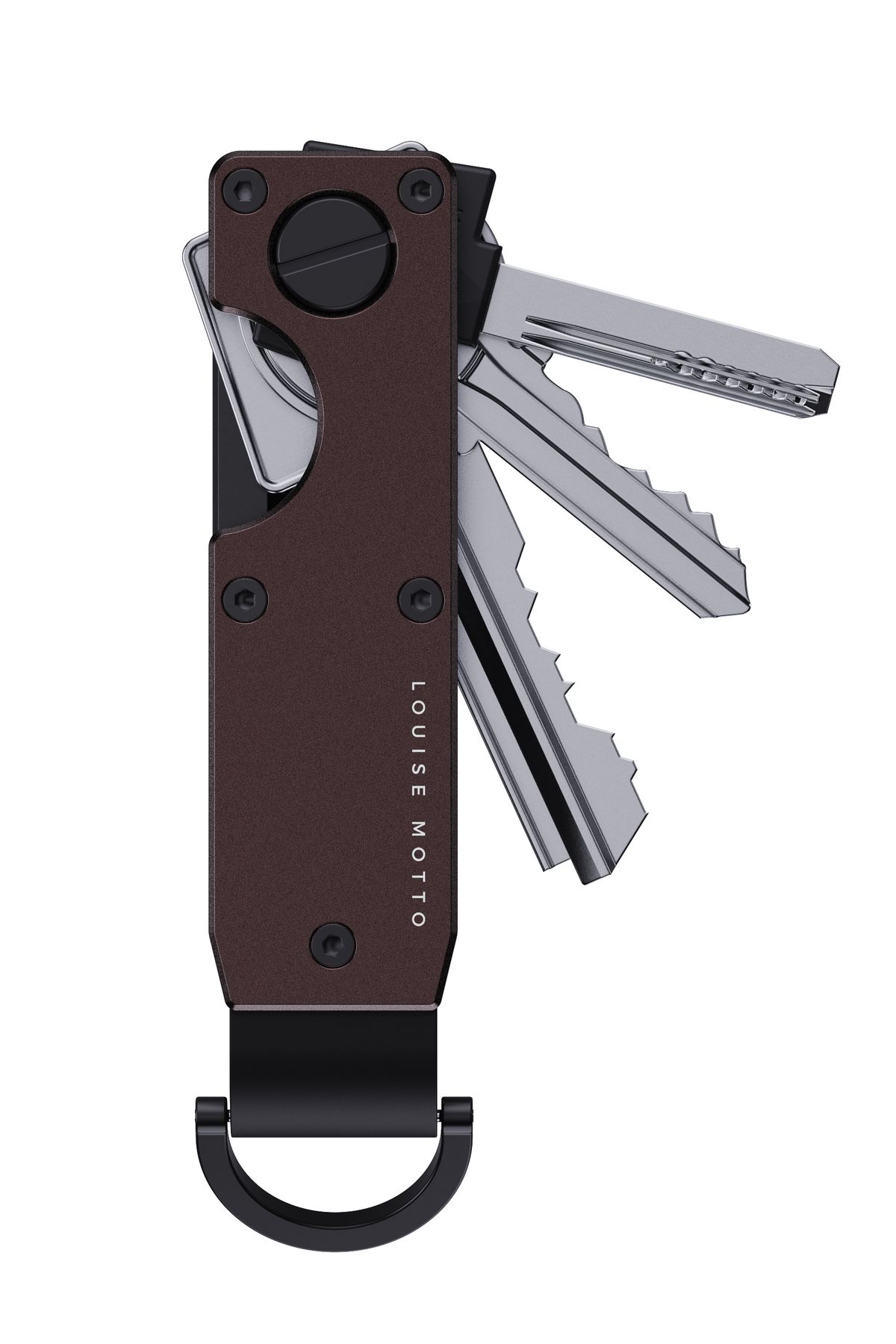 Louise Motto KeyX Burano Anahtarlık, Minimalist, Şık ve Sallanmayan Toparlayıcı Premium Tasarım