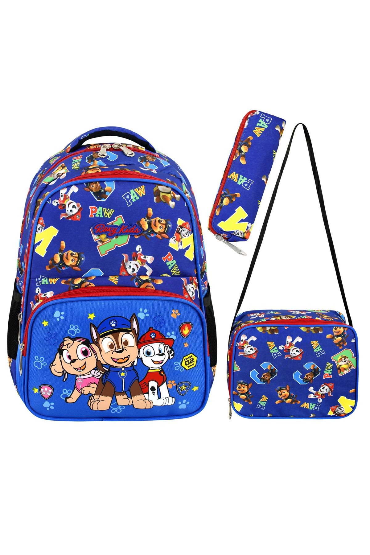 Sona Park Paw Patrol 3'lü Set Ilkokul Çantası, Termal Beslenme Çantası Ve Kalem Kutusu Seti