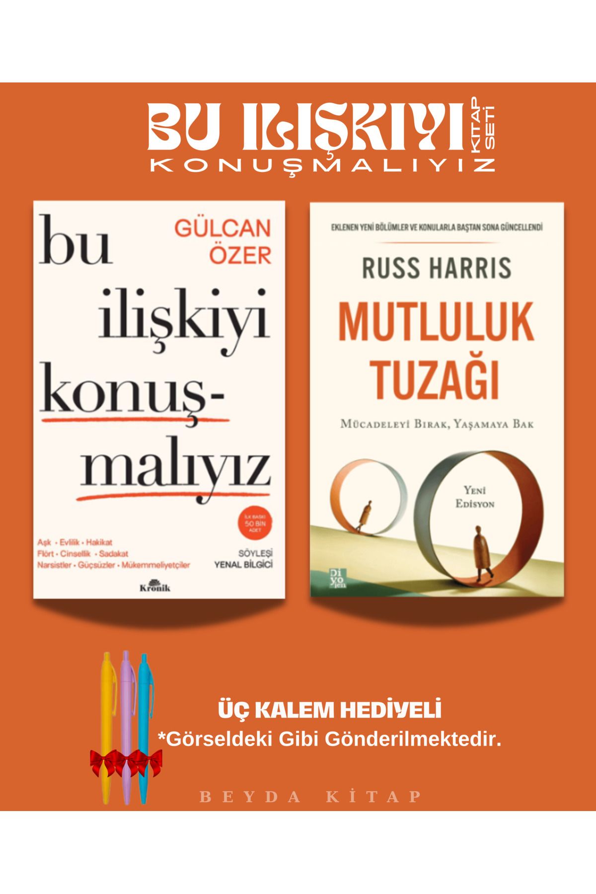 Kronik Kitap Bu İlişkiyi Konuşmalıyız - Mutluluk Tuzağı - Kitap Seti - Üç Kalem Hediyeli, ASKN56