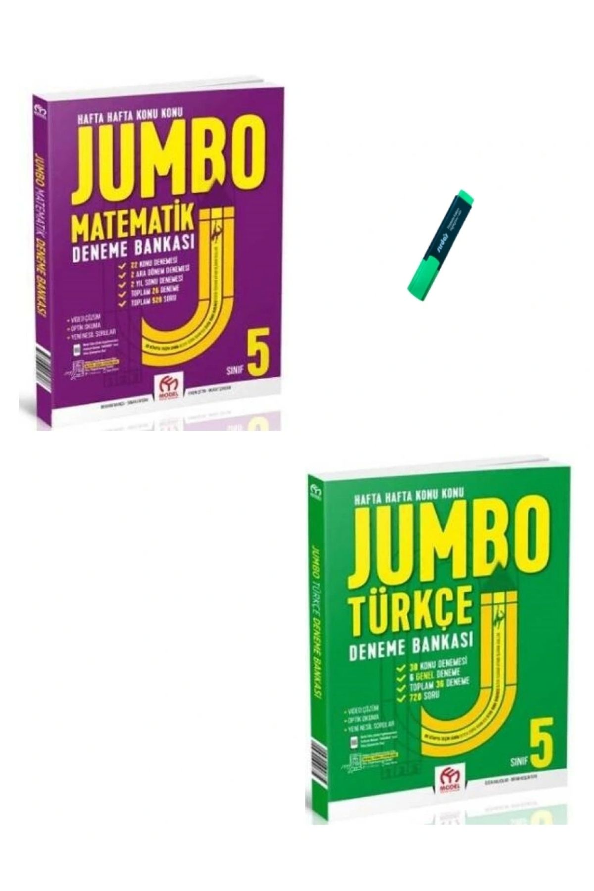 Model Eğitim Yayınları 5. Sınıf Jumbo Serisi Matematik ve Türkçe Denemeleri