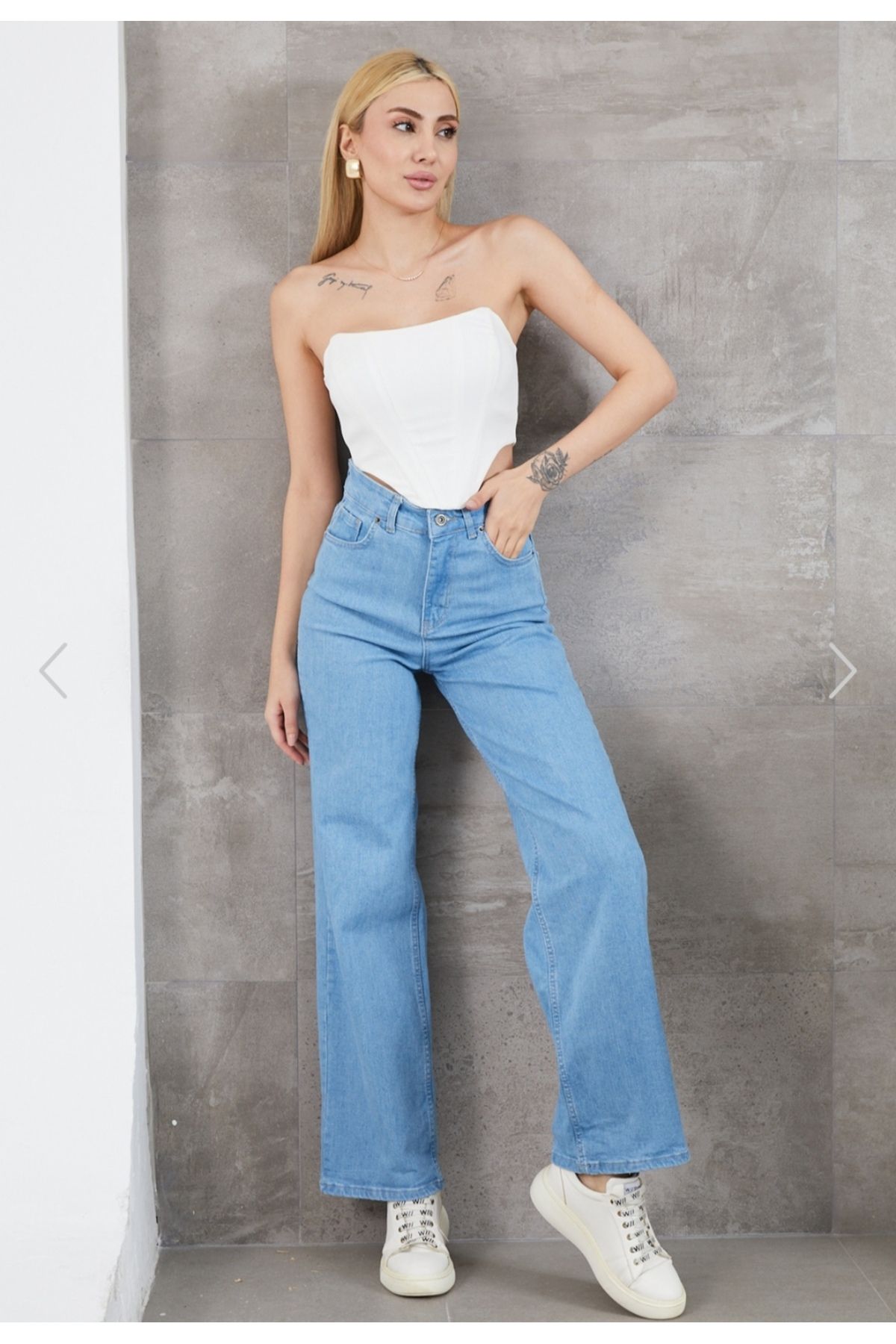 Butik Yüksek Bel Kot Pantolon
