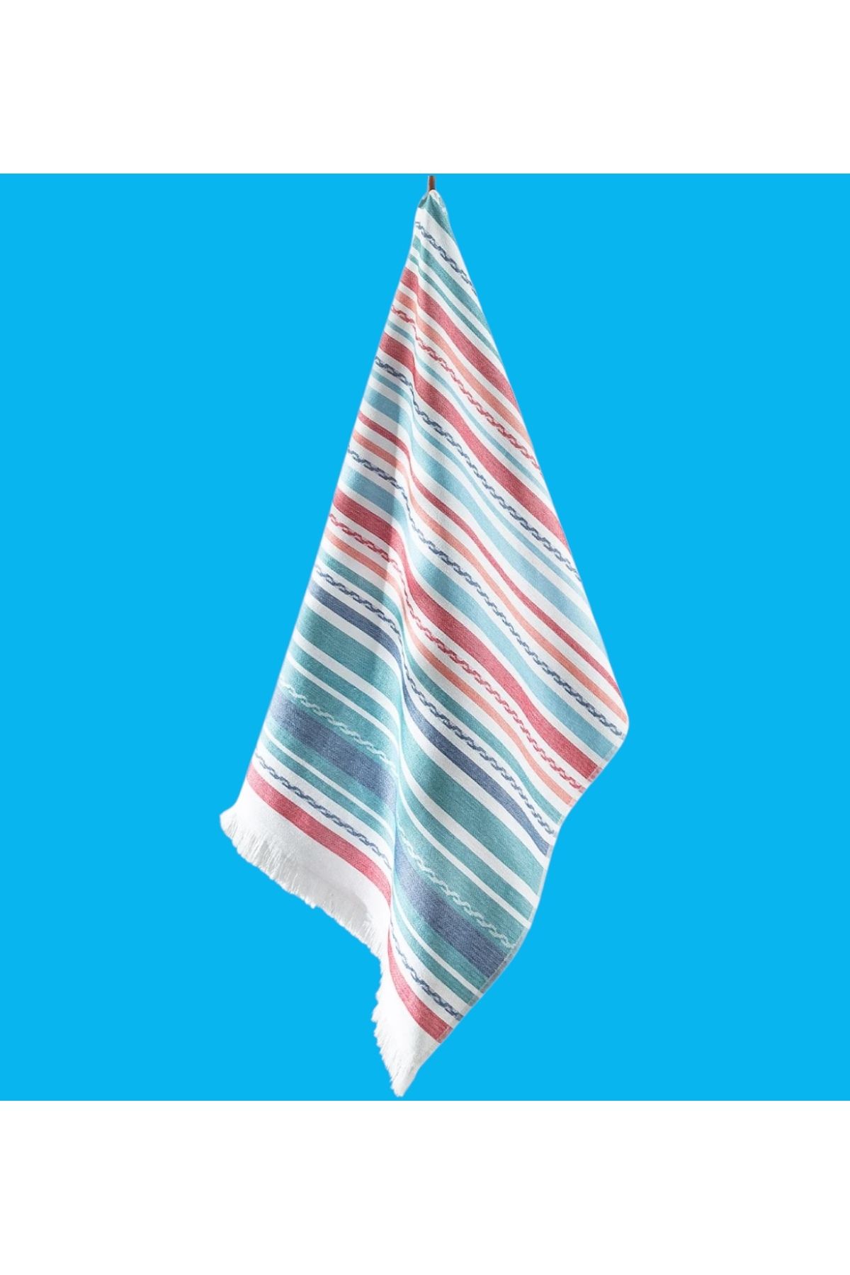 Madame Coco Benard Plaj Havlusu - Lacivert/Kırmızı %100 Pamuk 70 x 150 cm