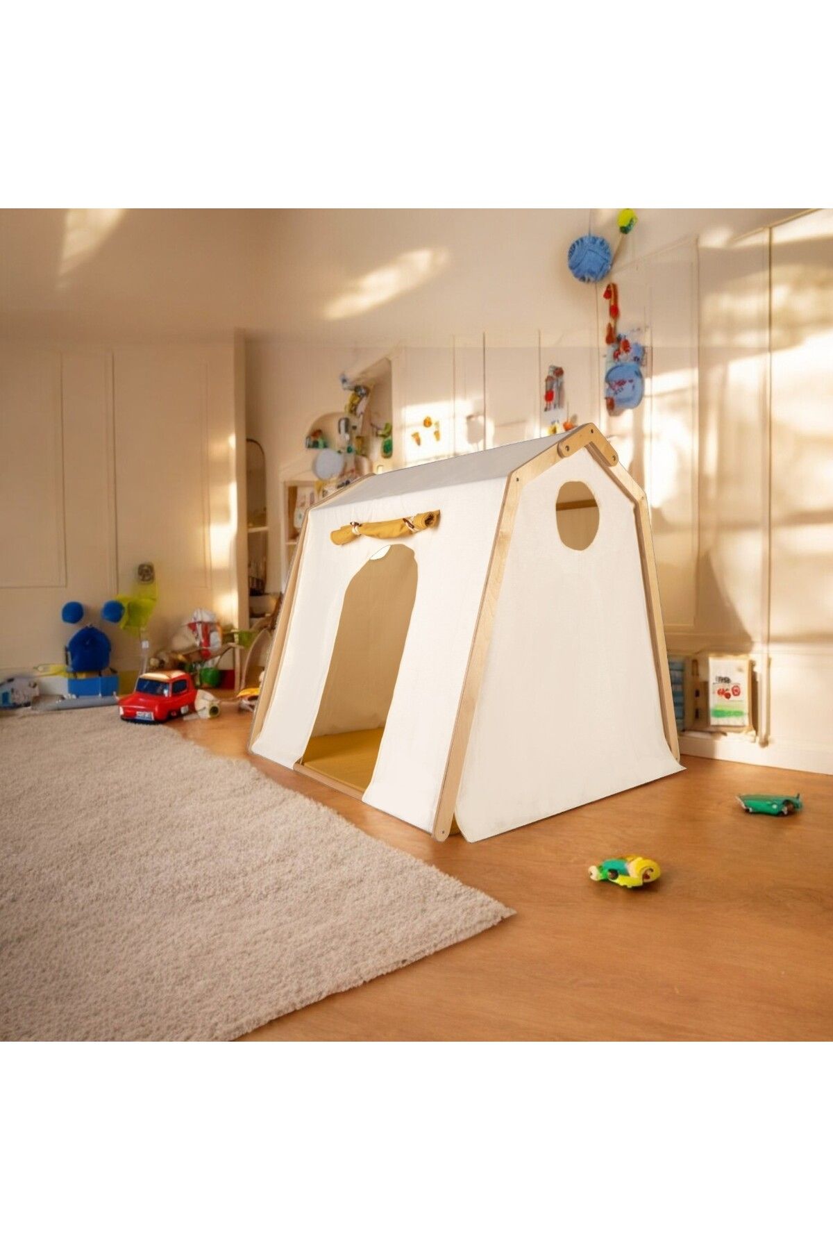 Minik Fare Ahşap Çocuk Oyun Çadırı - Oyun Evi