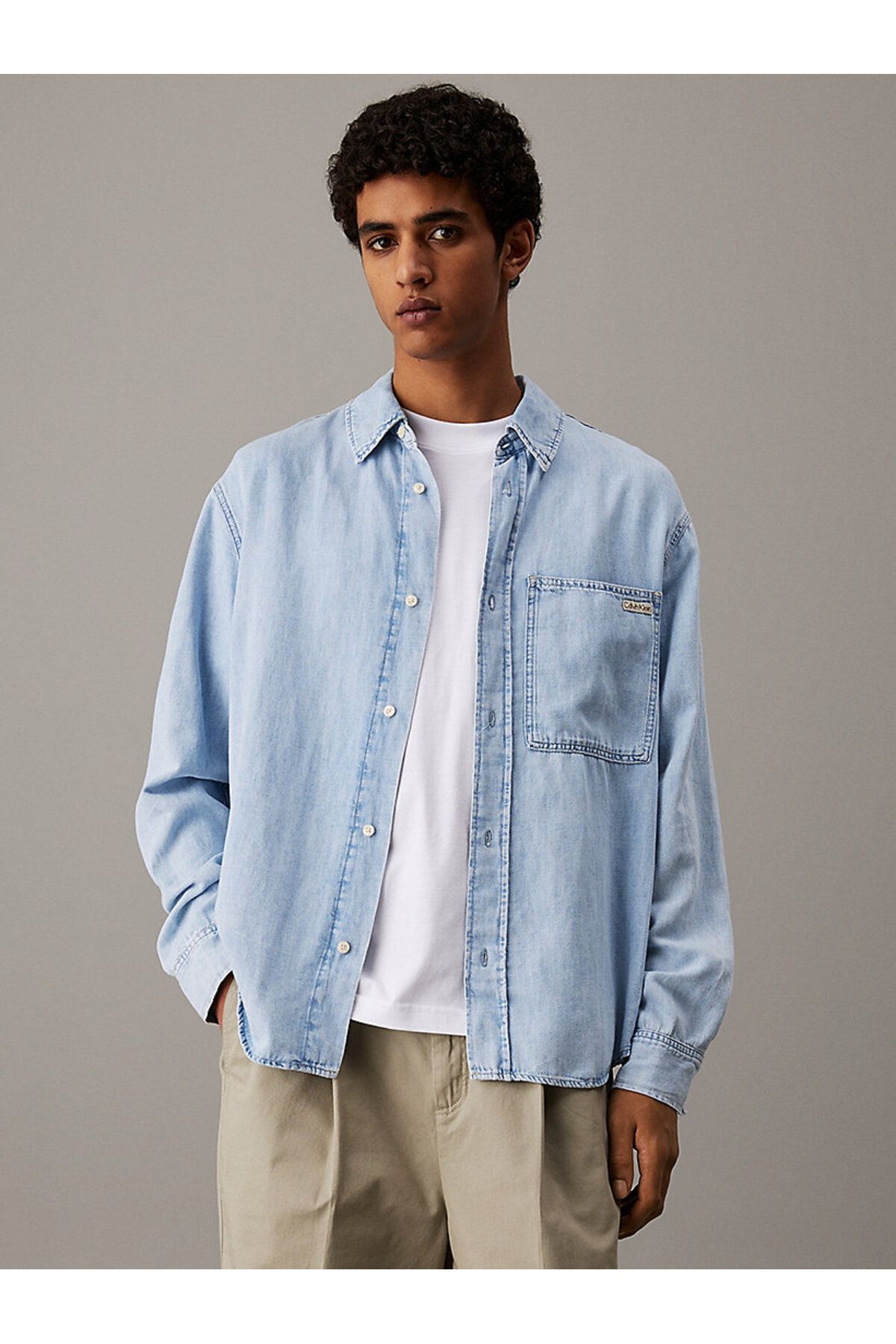 Calvin Klein REGULAR LINEAR DENIM SHIRT