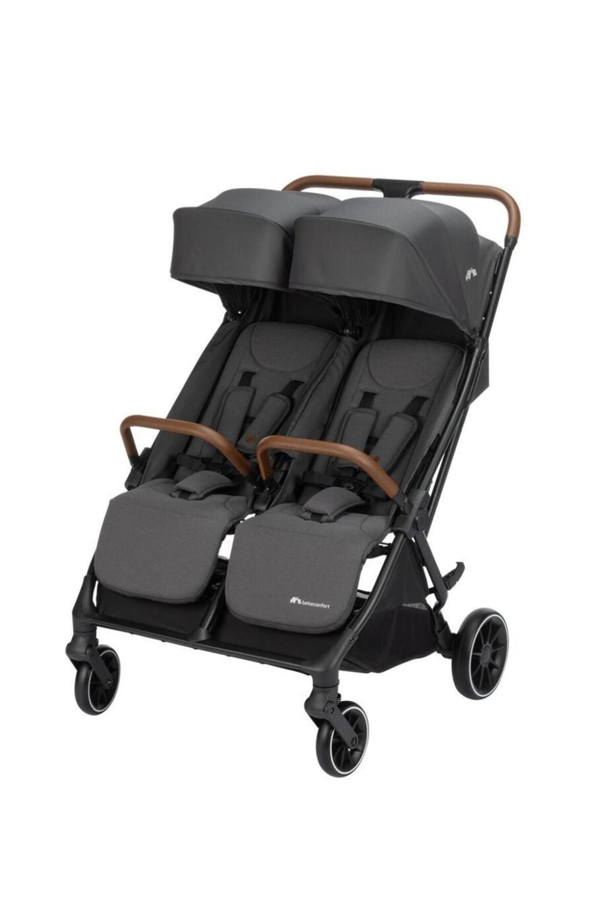 BEBE CONFORT Bebeconfort Mane Tek Elle Katlanılabilen İkiz Bebek Arabası Mineral Graphite