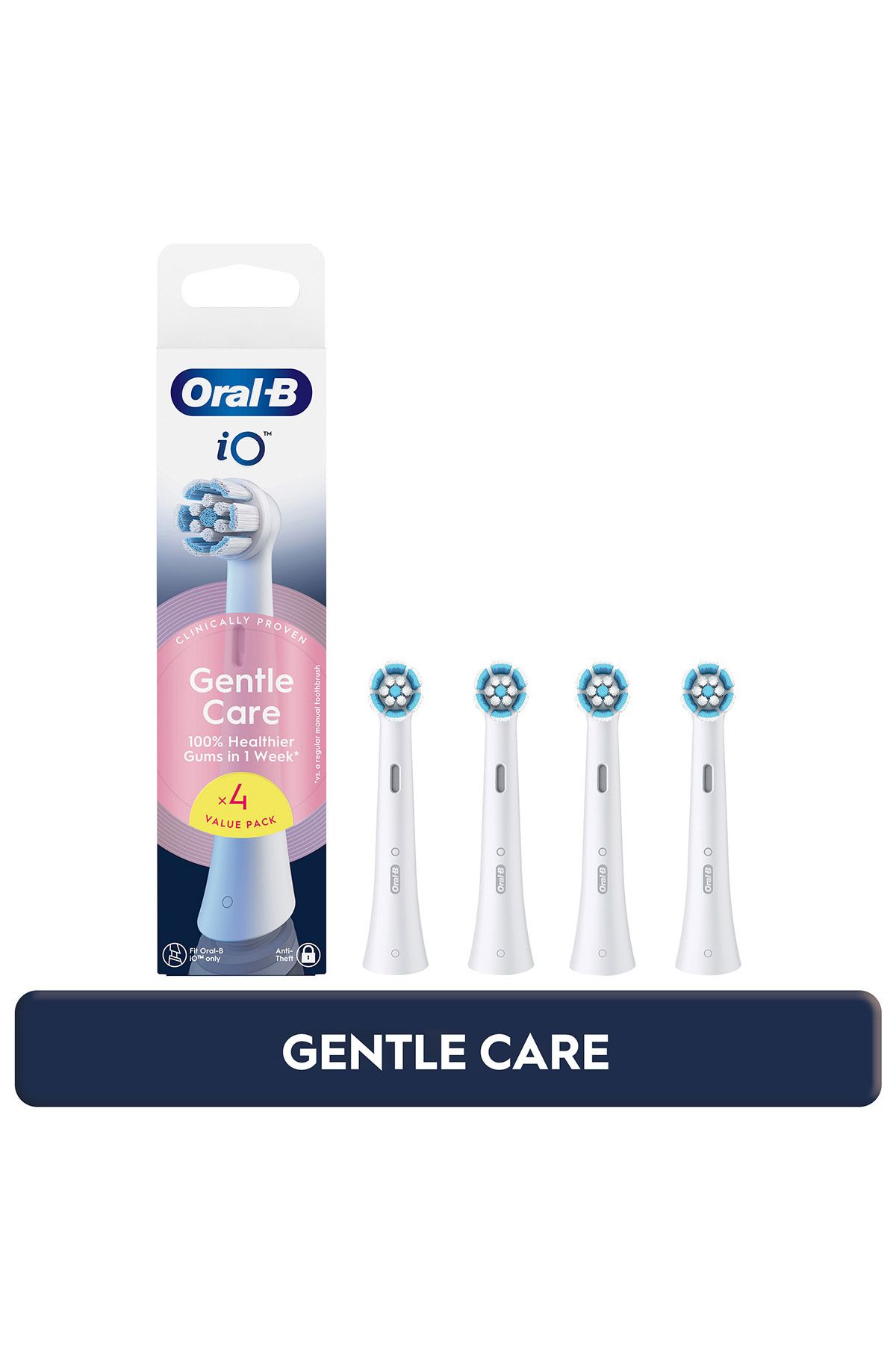 Oral-B iO Serisi Gentle Care Orijinal Yedek Başlıkları Hassas Diş Etlerine Uygun 4'lü