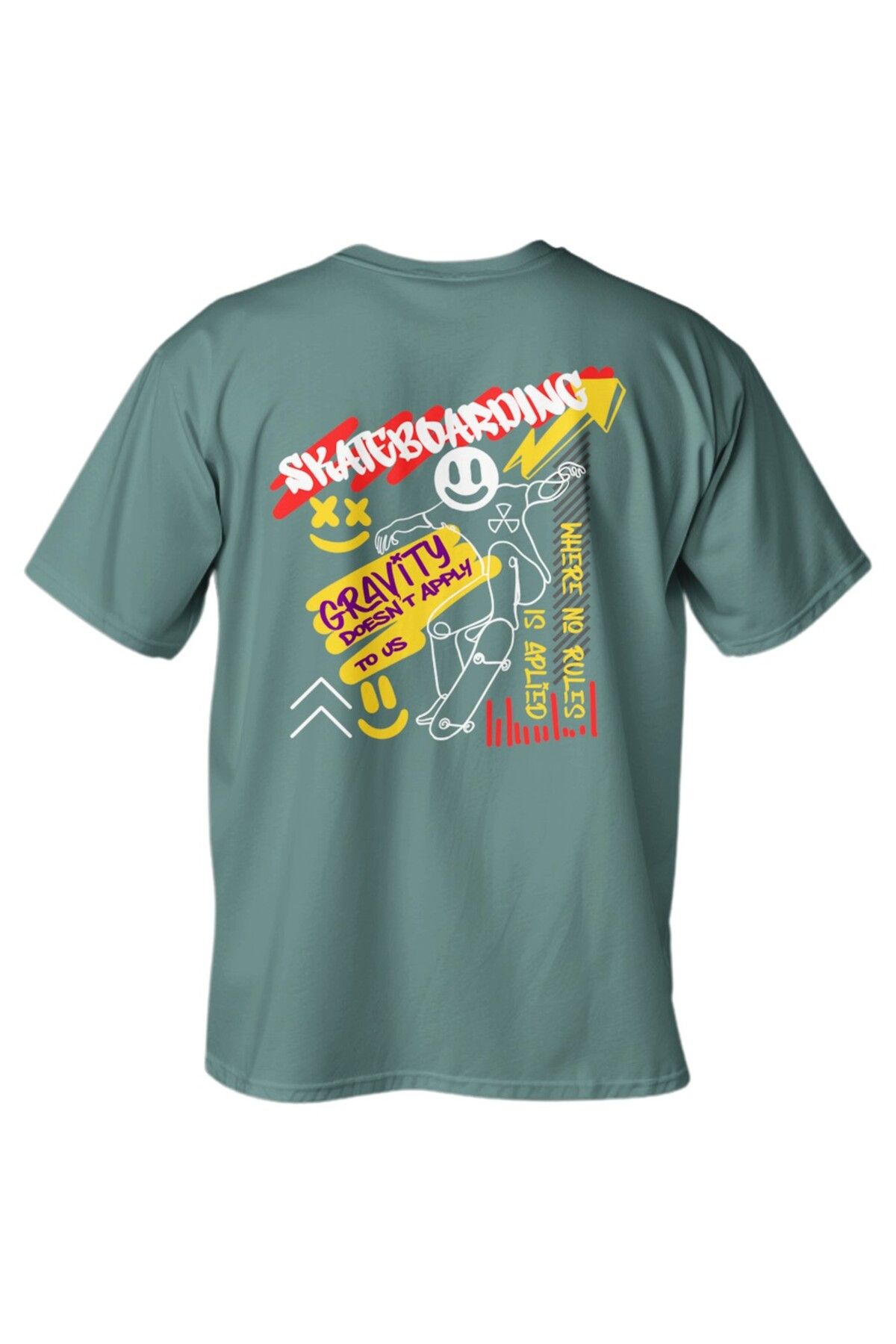 LUMARTA Regular Skateboarding Baskılı T-Shirt
