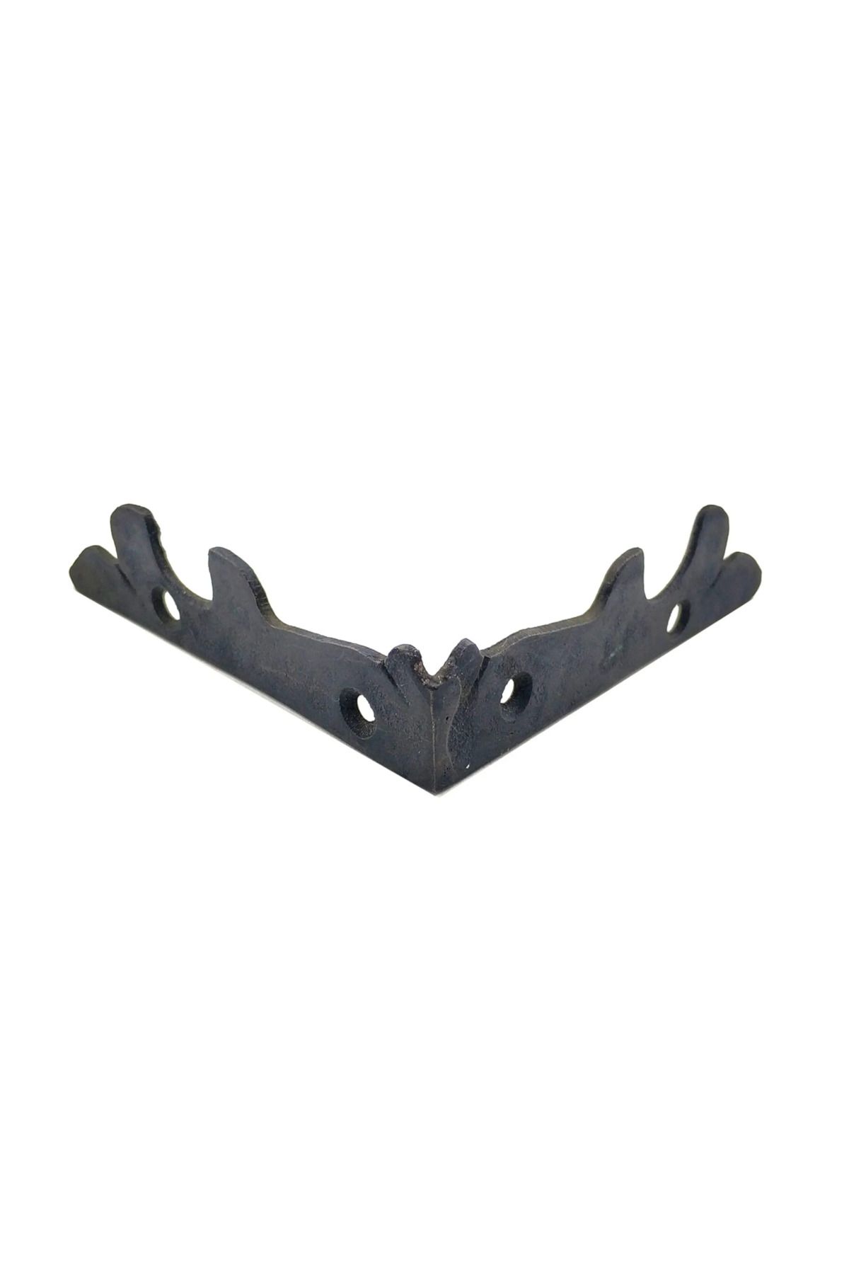Modafiks Antika Tarz Dekoratif Pirinç Lale Köşe Gönye - Yan 105x105 Mm Oksit