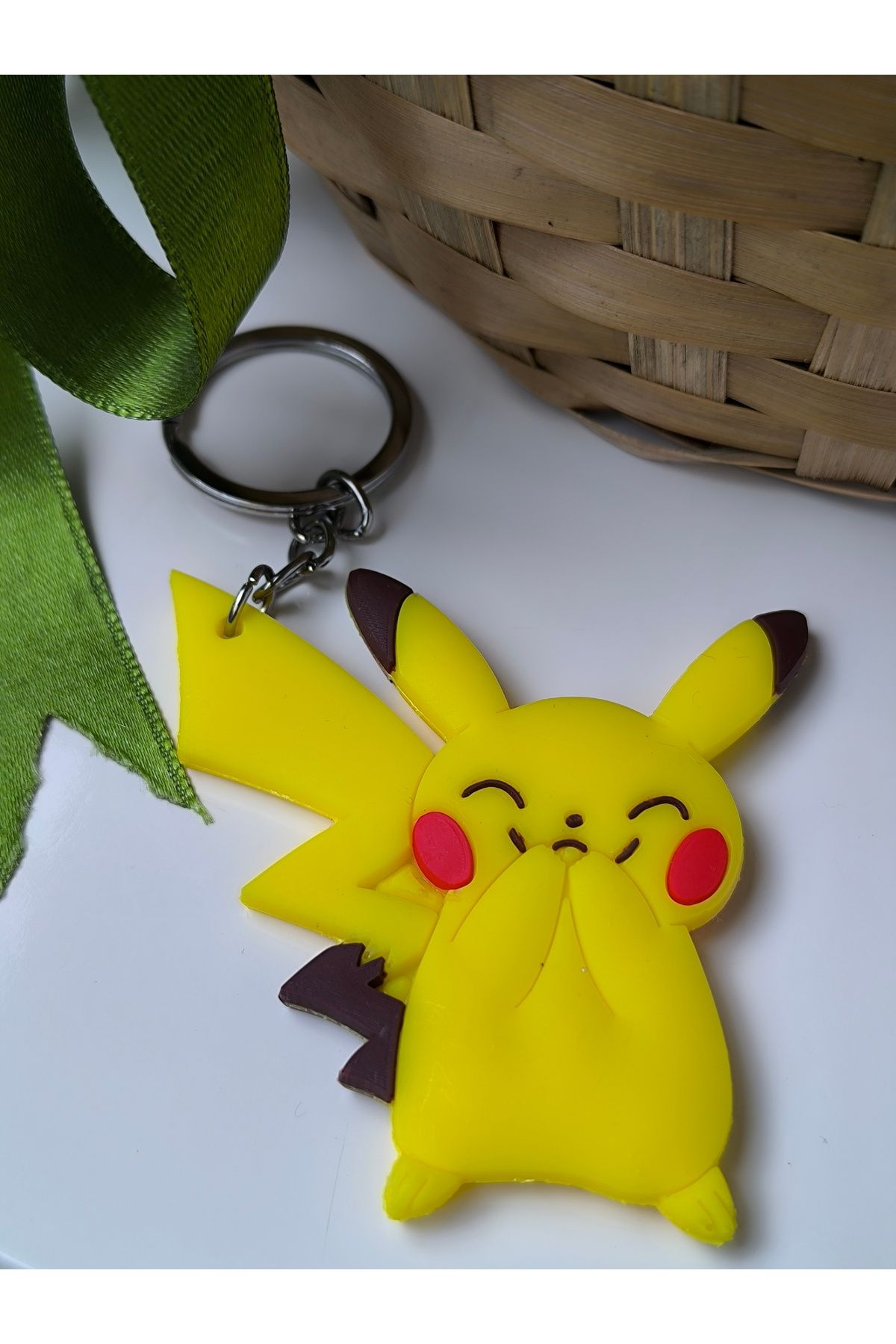 Esey Dizayn Pikachu Silikon Anahtarlık - Büyük Boy