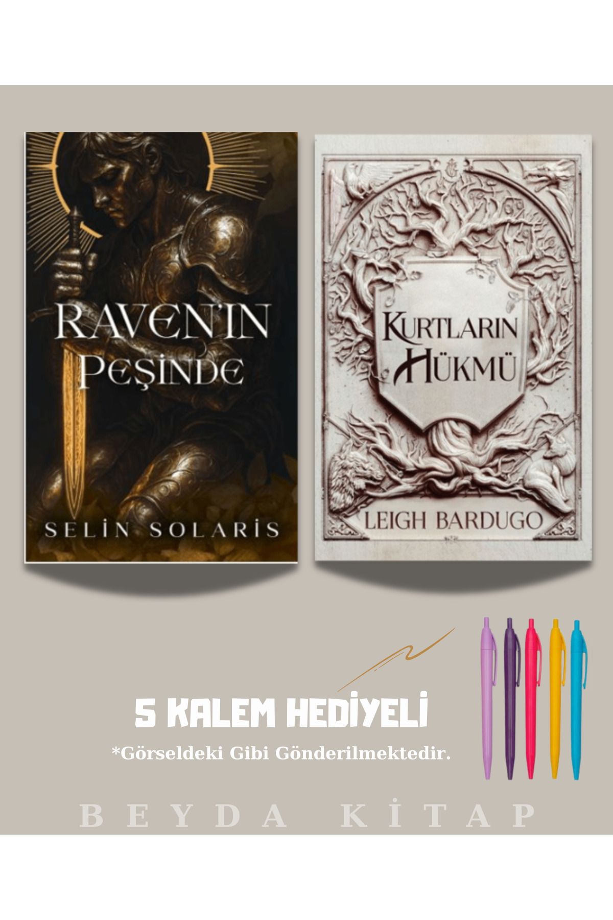 Martı Yayınları Raven'ın Peşinde - Kurtların Hükmü - Selin Solaris - Beş Kalem Hediyeli