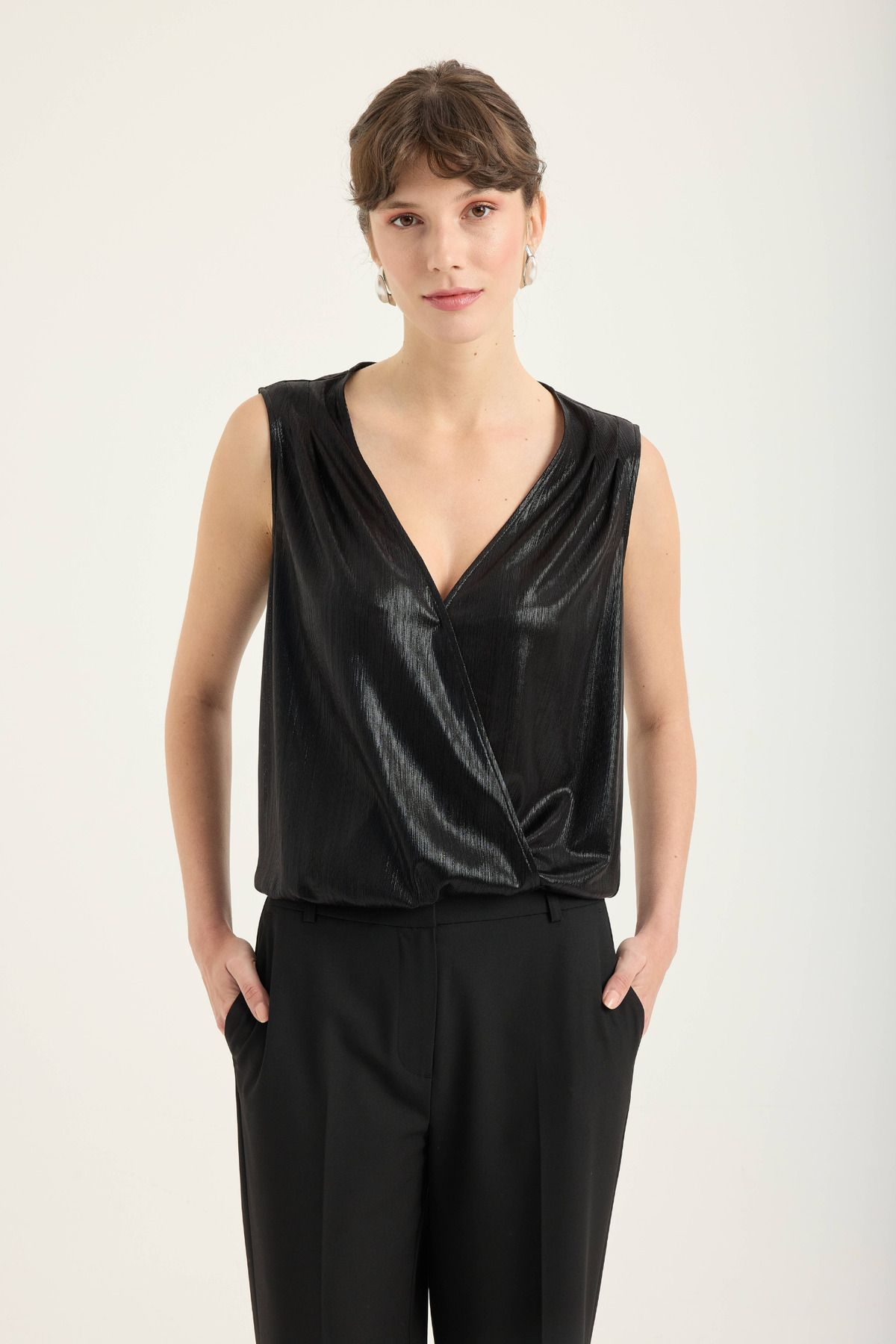 Masha Kate Drape Detaylı Bluz