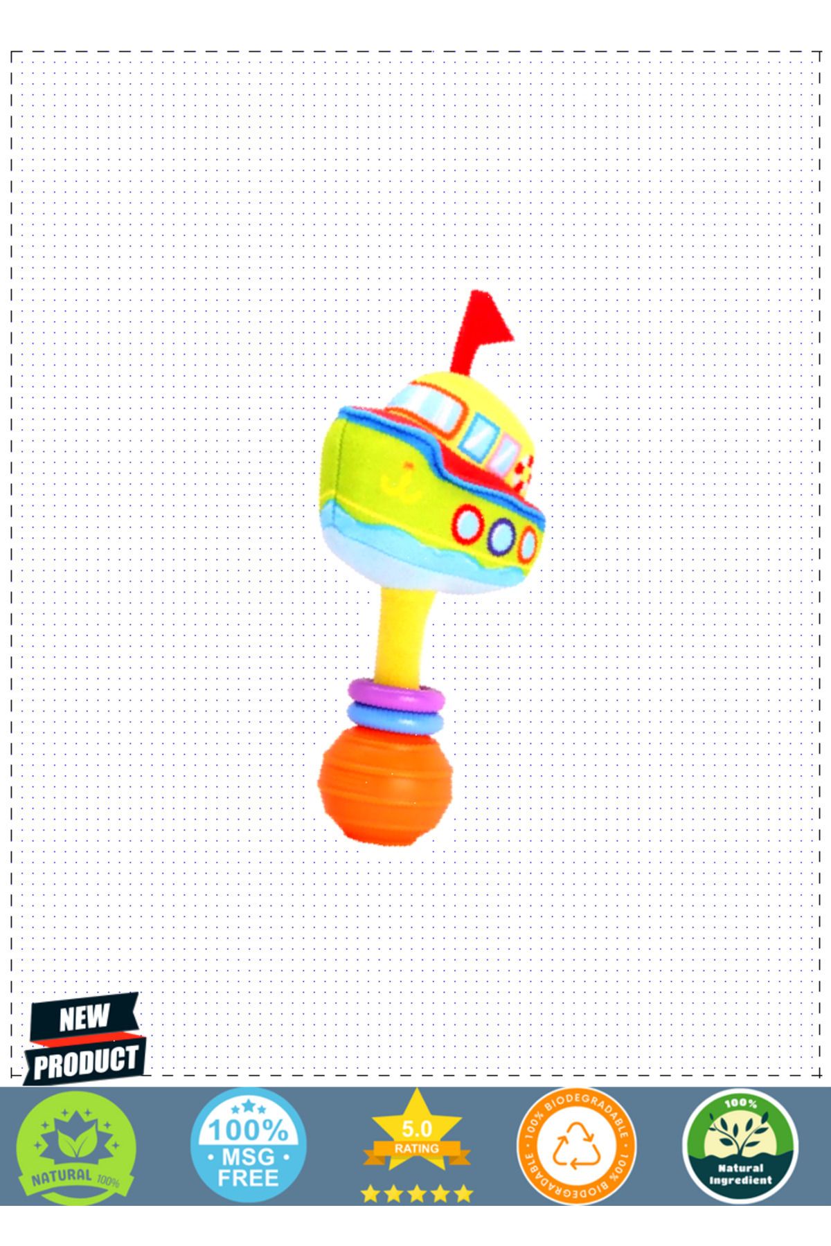 ela777 Sozzy Toys Gemi El Çıngırağı Szy196 Kız Erkek Çocuk Oyuncakları Eğitici Oyuncaklar