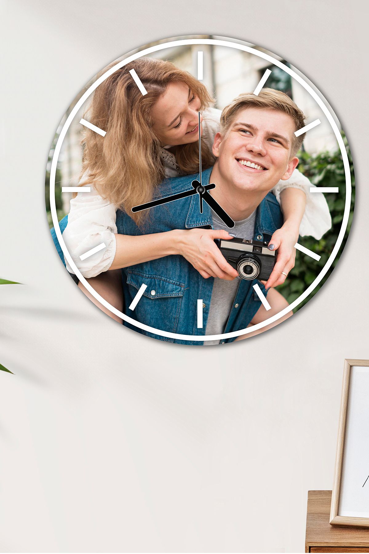 Fotomcity Kişiye Özel Fotoğraflı UV Baskılı Duvar Saati